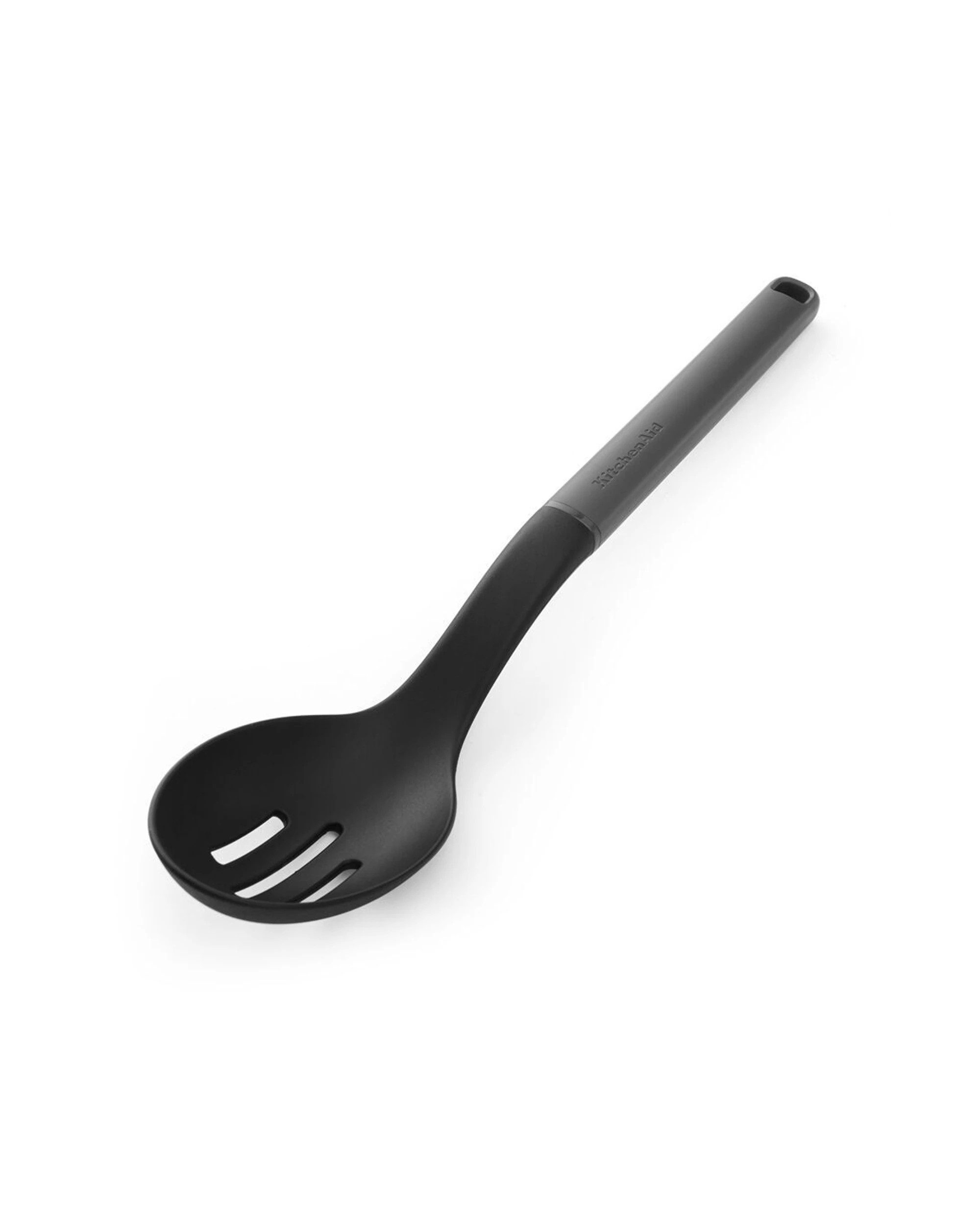 2 KitchenAid Classic Slotted Nylon Cooking Spoon 2PK Heat Resistant Ergonomic Handle - Charcoal, 2 of 6