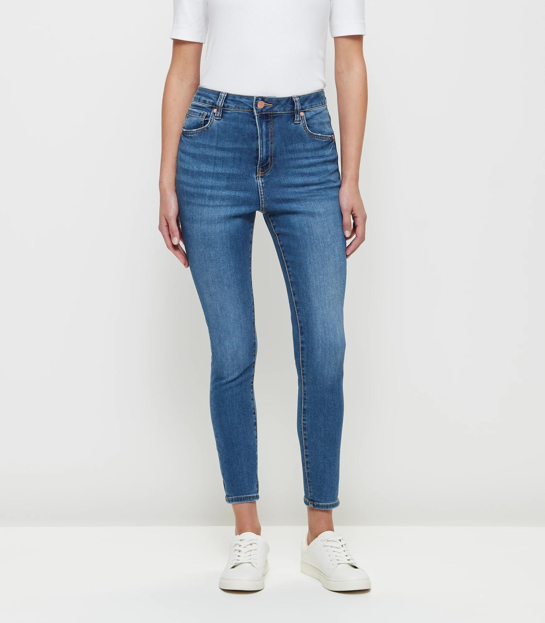 1 Target Sophie Skinny High Rise Crop Length Denim Jeans MID WASH, 1 of 10
