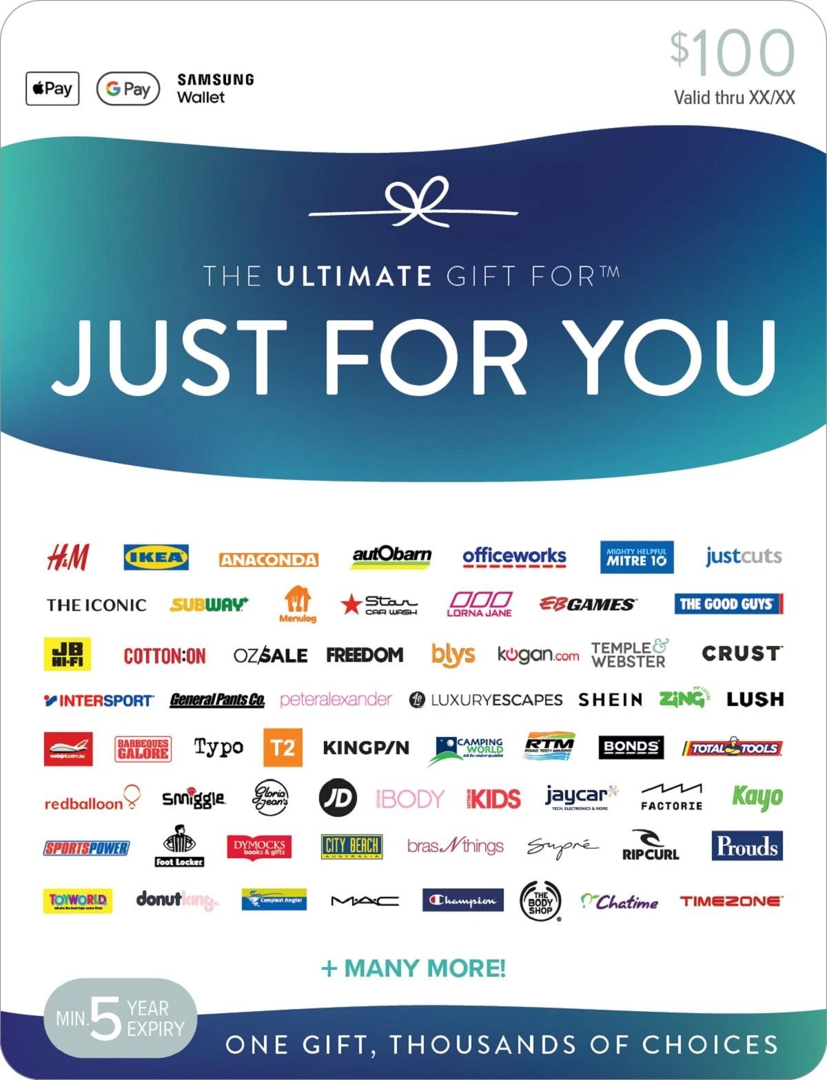 1 The Ultimate Gift for Just For You $100 Gift Card