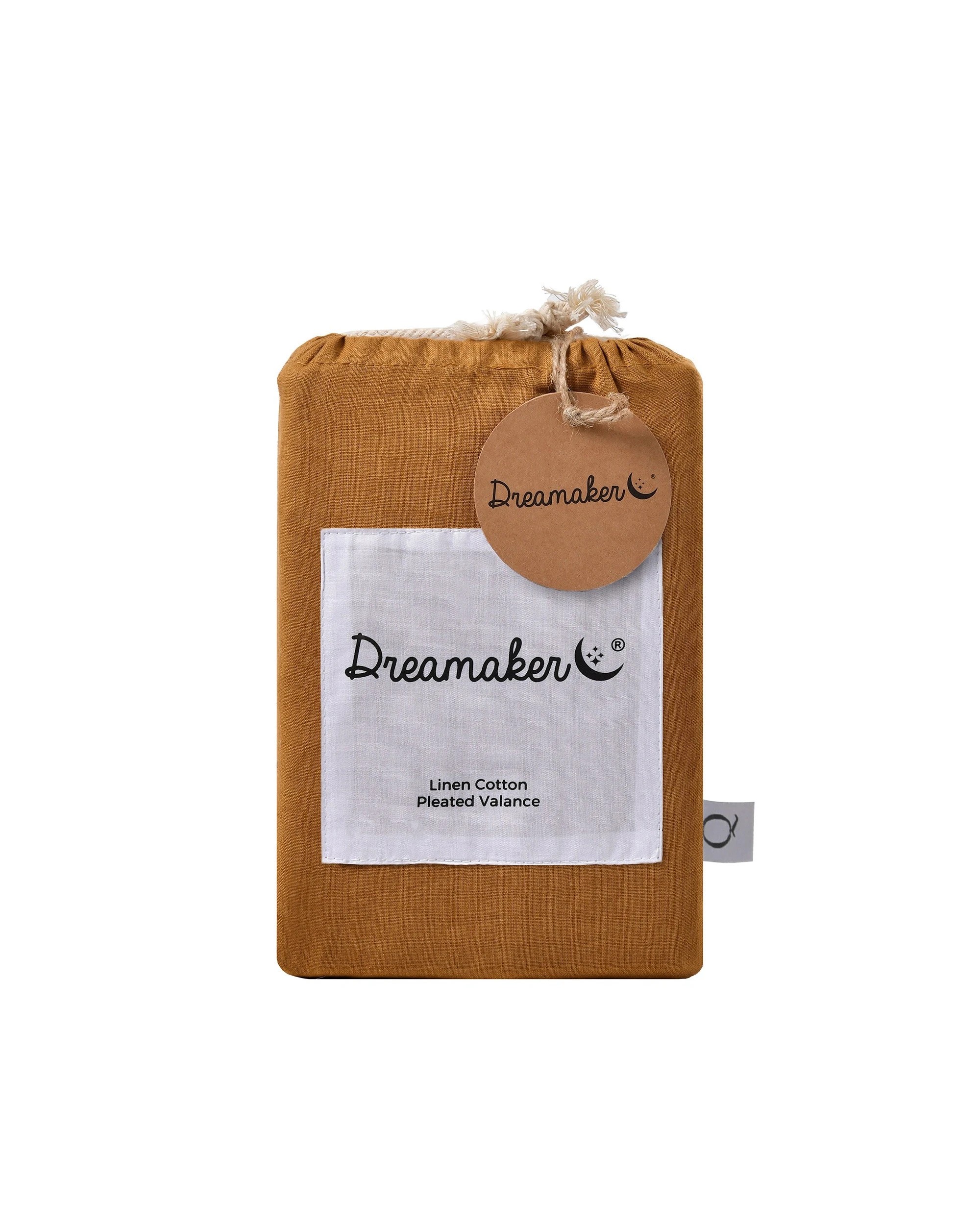 7 Dreamaker Linen Cotton Valance - Double Bed - Rust, 7 of 7