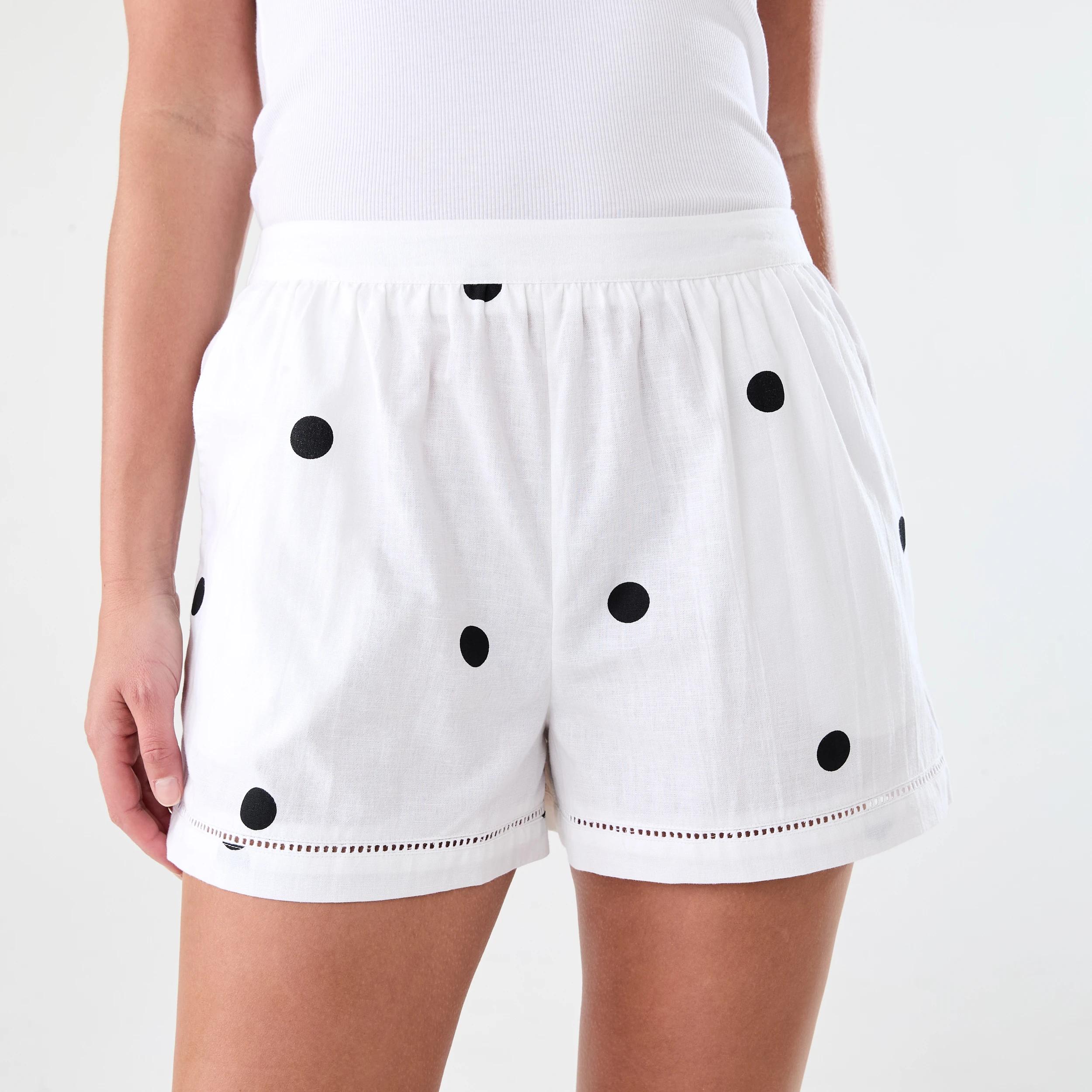 1 Ladder Trim Shorts Spot Wht, 1 of 7
