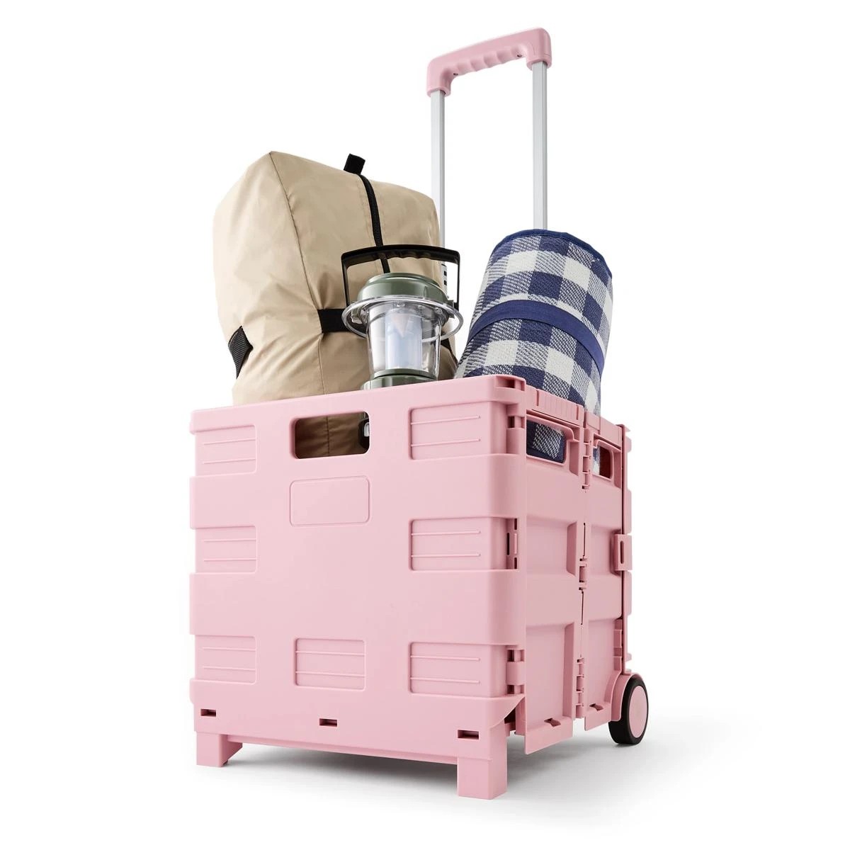 1 Collapsible Trolley Box - Pink, 1 of 10