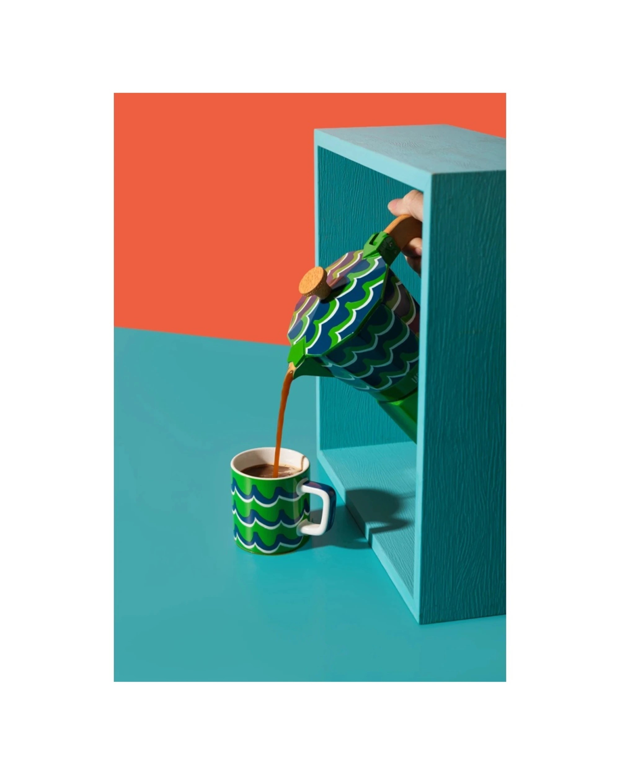 5 La Cafetière 4pk Ceramic Espresso Drinking Mug Cup Set 120ml Cyan Tides - Green, 5 of 8