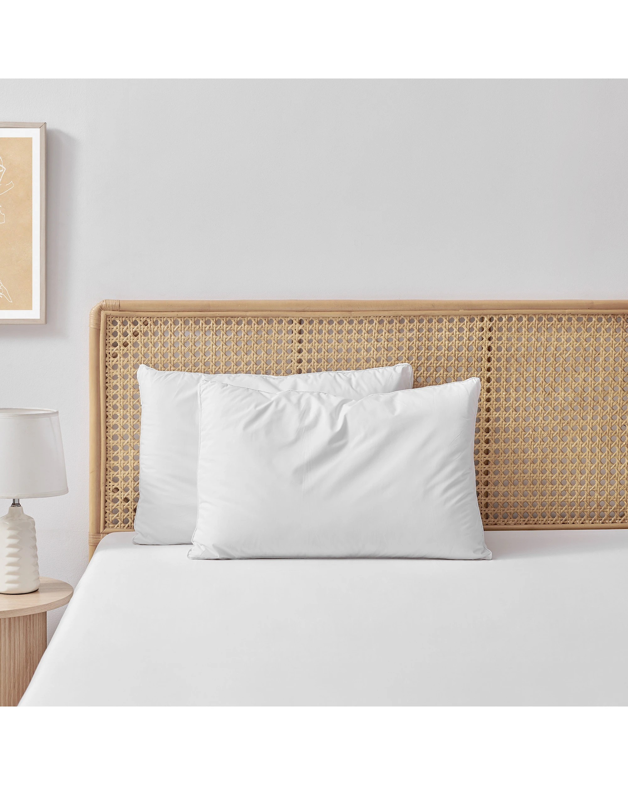 1 ESSN Healthguard Allergy Sensitive Pillow Medium Profile Twin Pack - White, 1 of 6