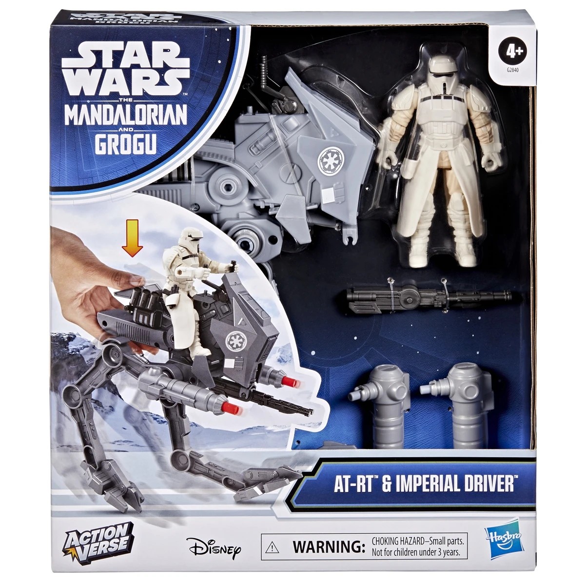 1 Star Wars Action Verse the Mandalorian and Grogu AT-RT and Imperial Driver Playset, 1 of 5