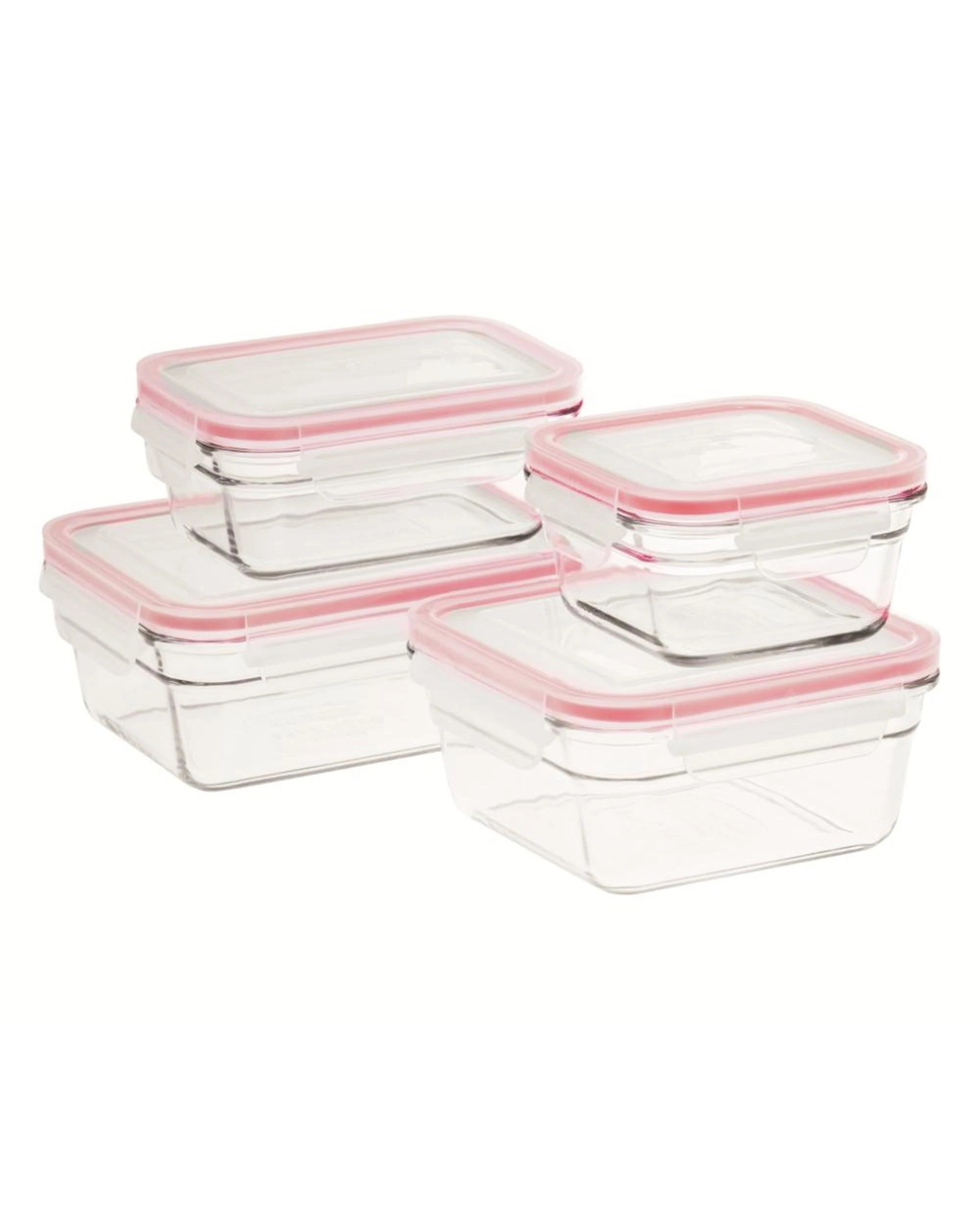 1 Glasslock 4 Piece Oven Safe Storage Container Set w Lid 4pc, 1 of 1