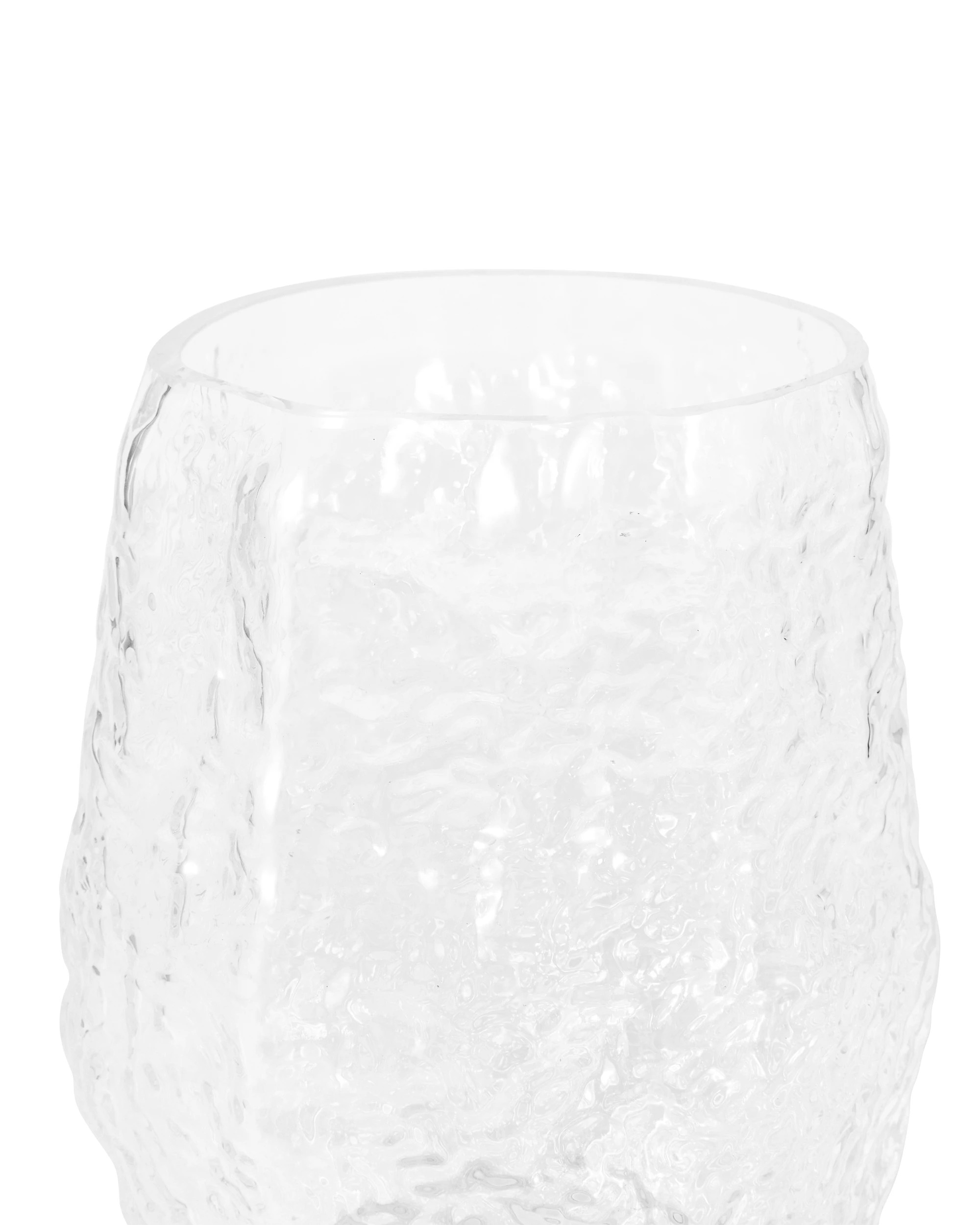 4 Textured Clear Glass Vase, 4 of 5