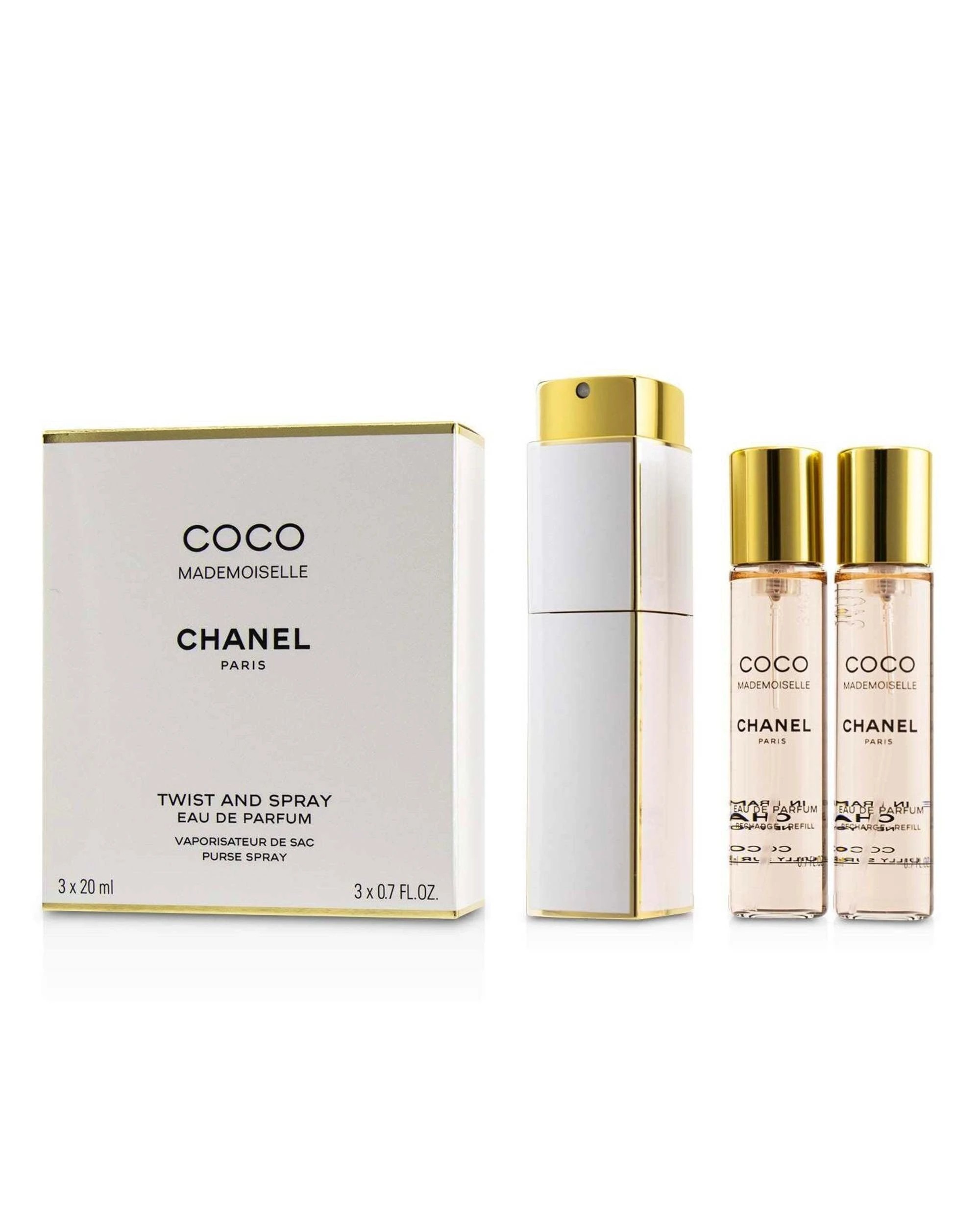 2 Chanel Coco Mademoiselle Twist & Spray Eau De Parfum 3x20ml/0.7oz, 2 of 3