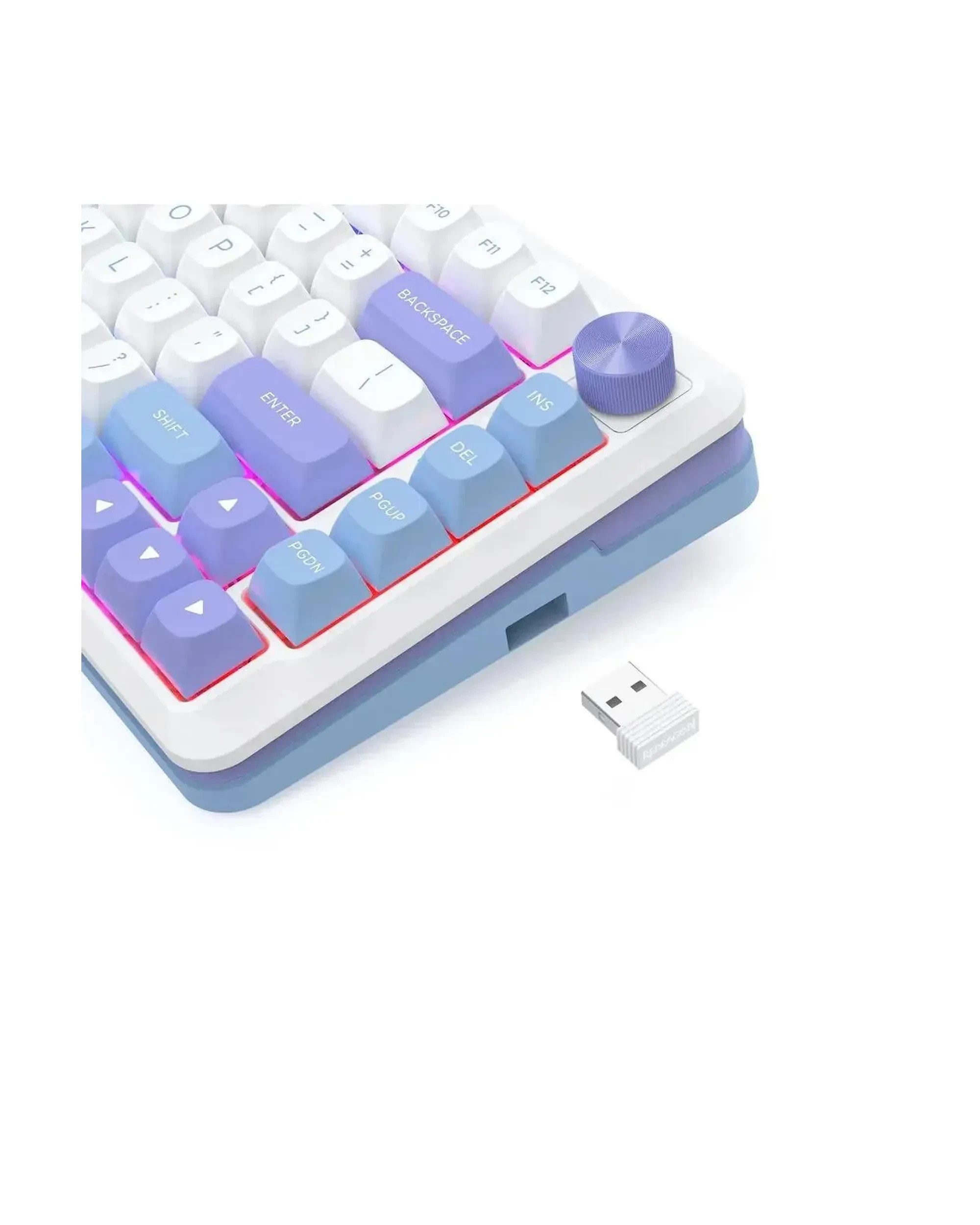 8 Redragon K681WBP RGB Pro Cyrus Purple 75% Gasket Wireless Mechanical Keyboard, 8 of 10