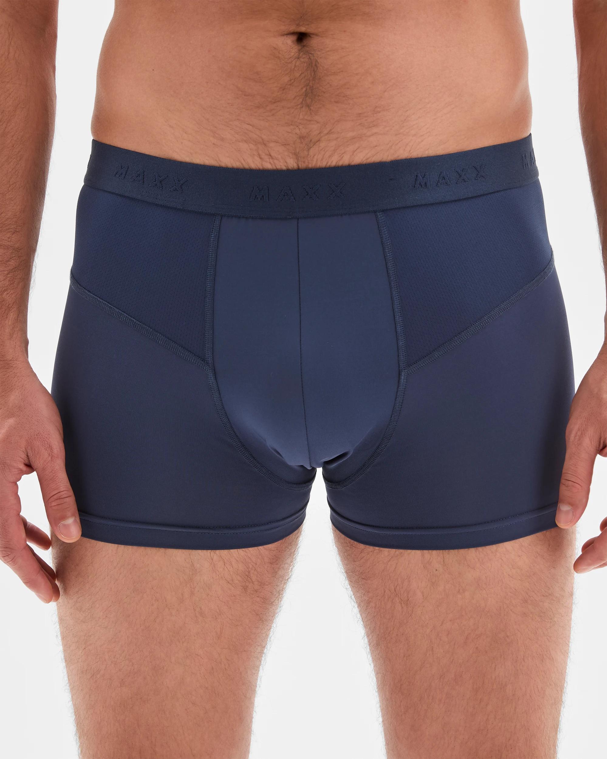 4 Mens Performance Trunks 3 Pack - Maxx GREEN/BLUE/NAVY, 4 of 4