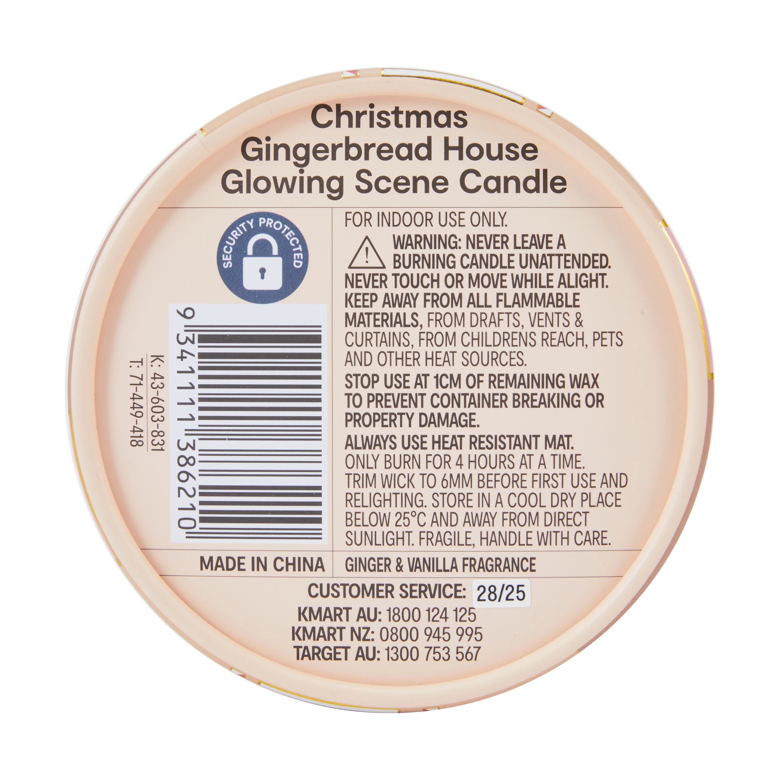 6 Christmas Gingerbread House Glowing Scene Candle, 6 of 6