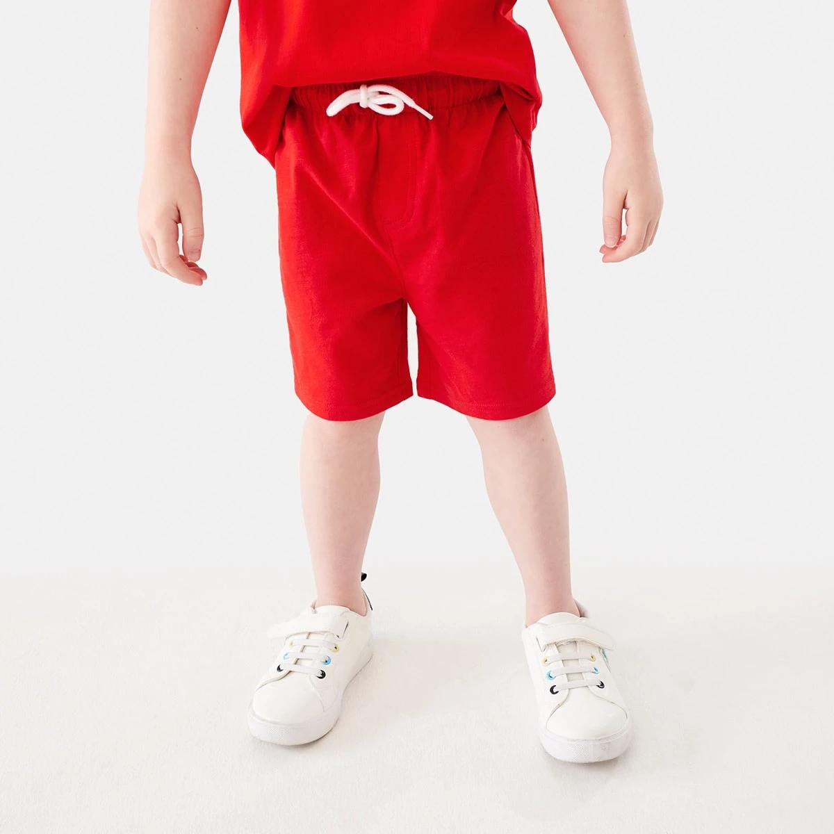 1 Cotton Knit Shorts Flame Red, 1 of 8