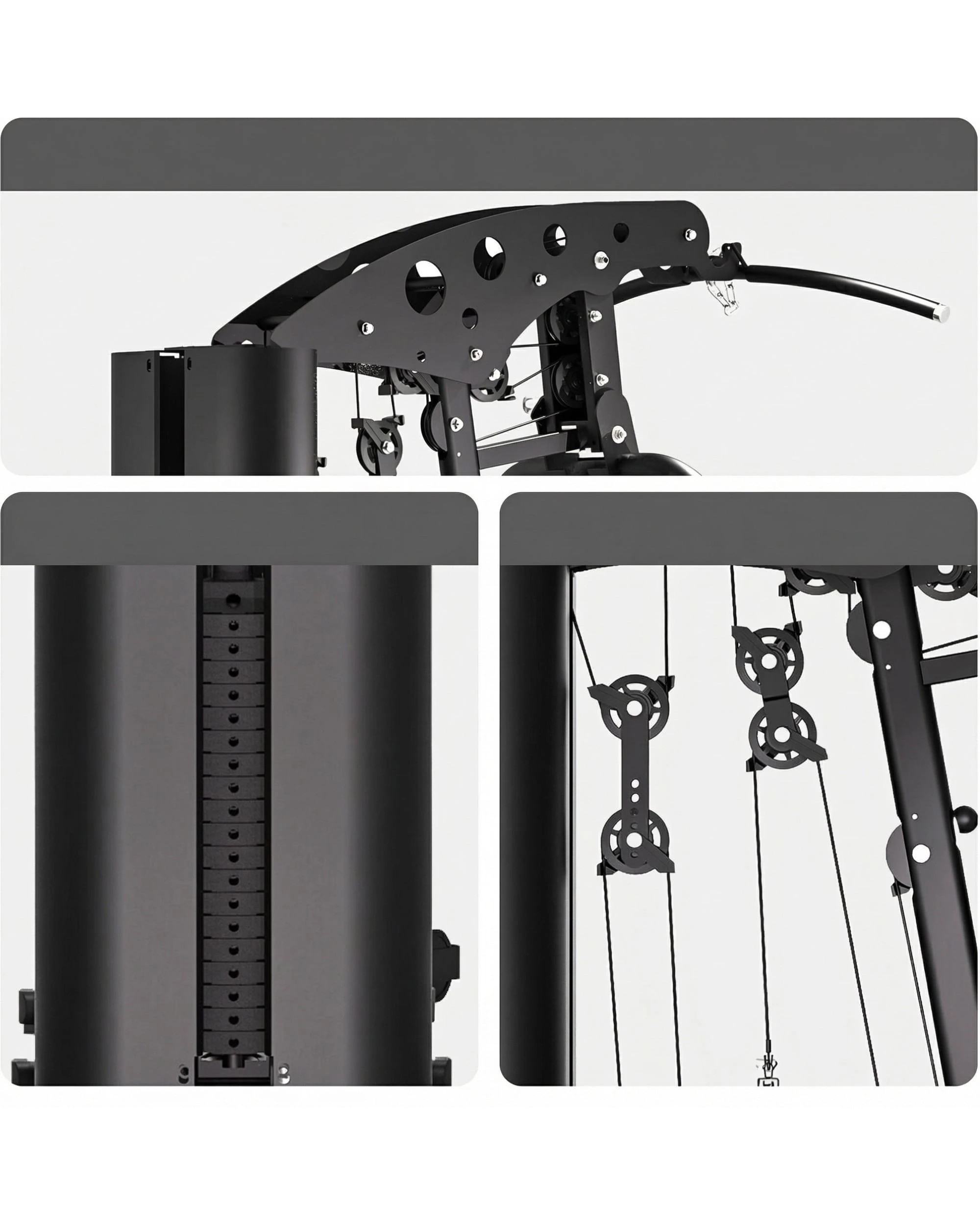 9 Powertrain Home Multi Gym 560 Full Body Training with 90kg Weight Stack Home Gym - Black, 9 of 10