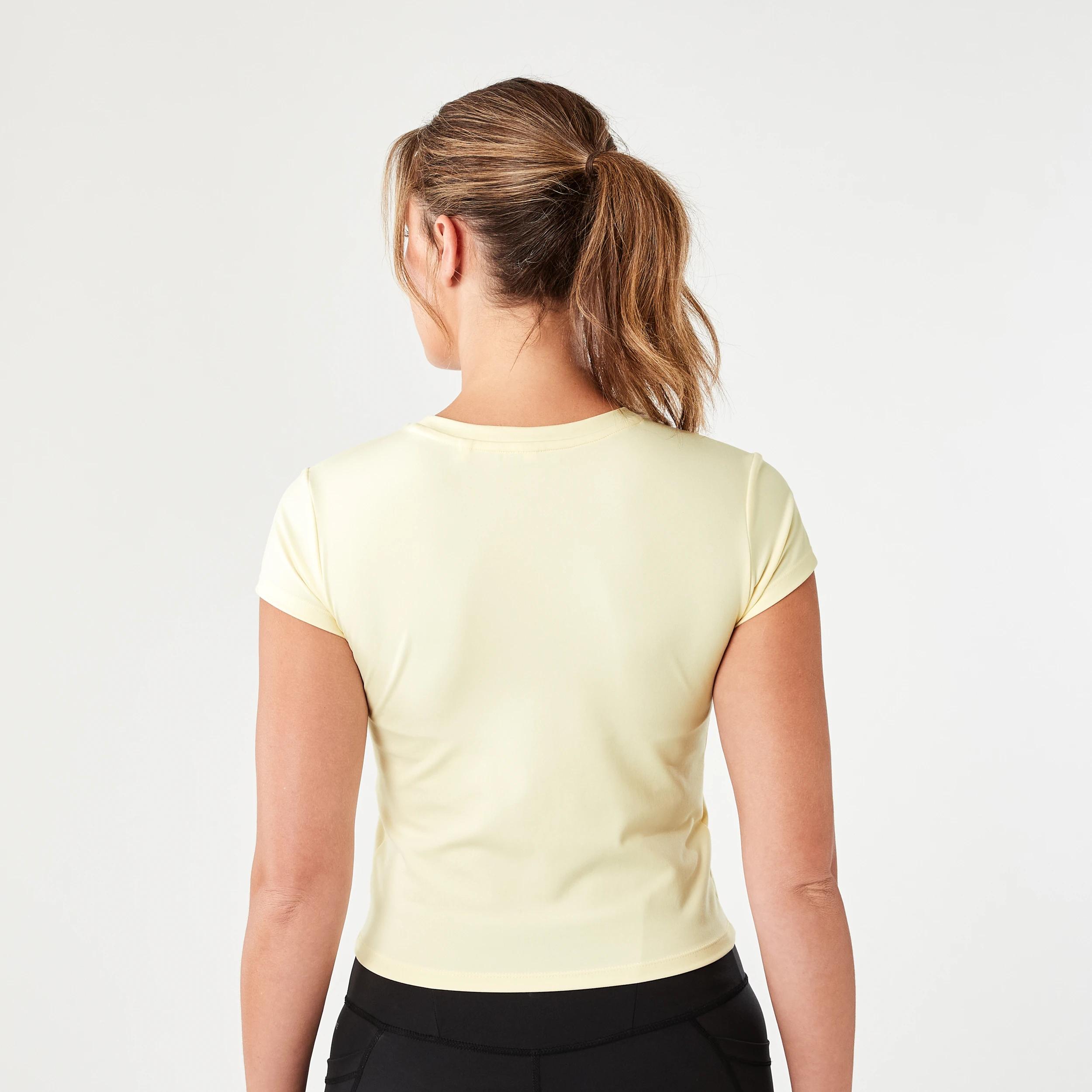 3 Active Womens Ultra Soft Crew Neck T-shirt LEMON MIST, 3 of 5