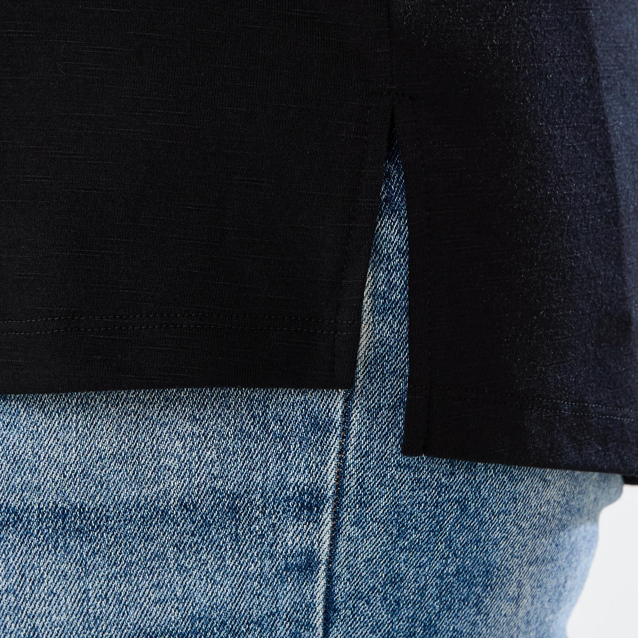 7 Curve Short Sleeve Boho Trim Top BLACK, 7 of 7