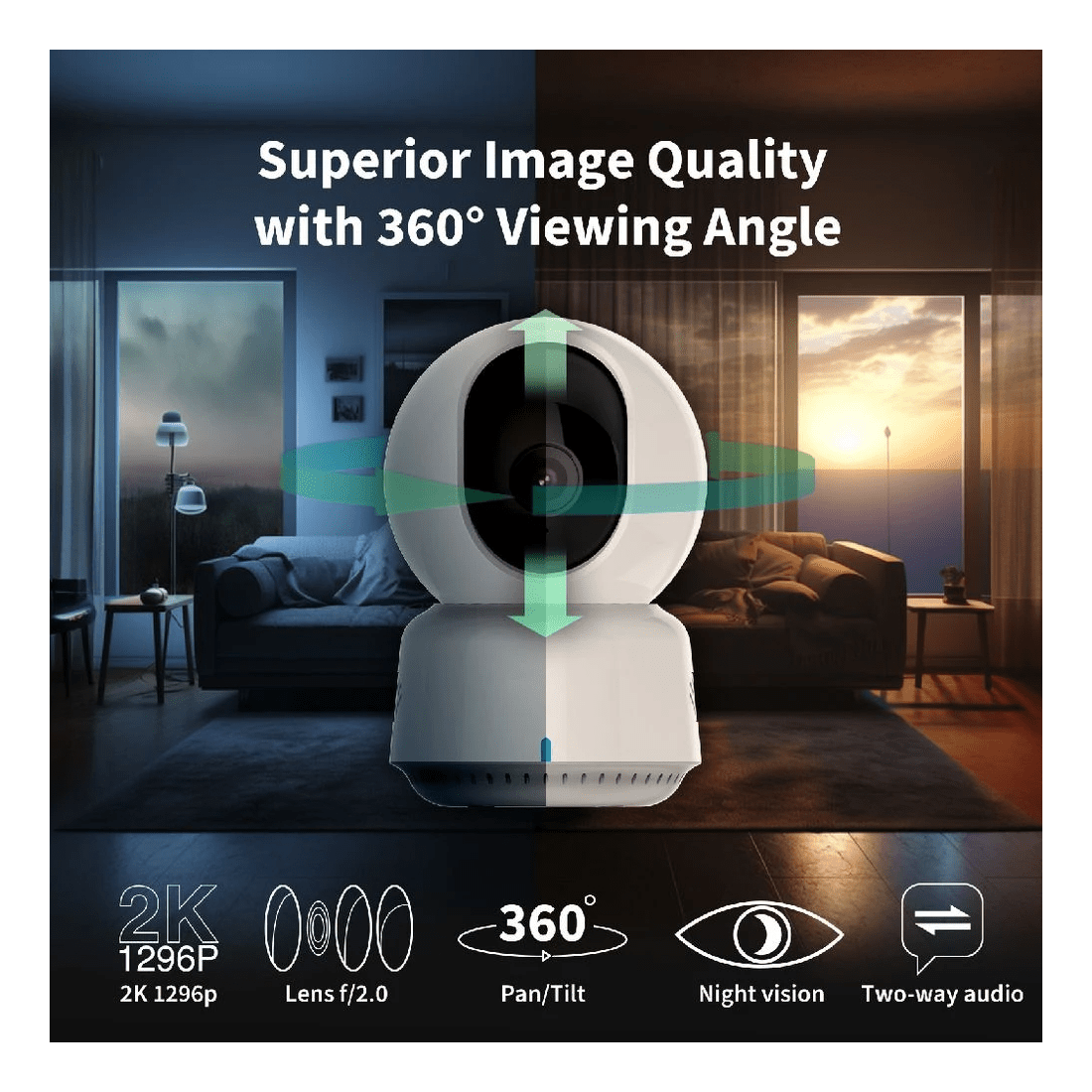 4 Aqara 2K Pan/Tilt Indoor Camera E1, 4 of 10