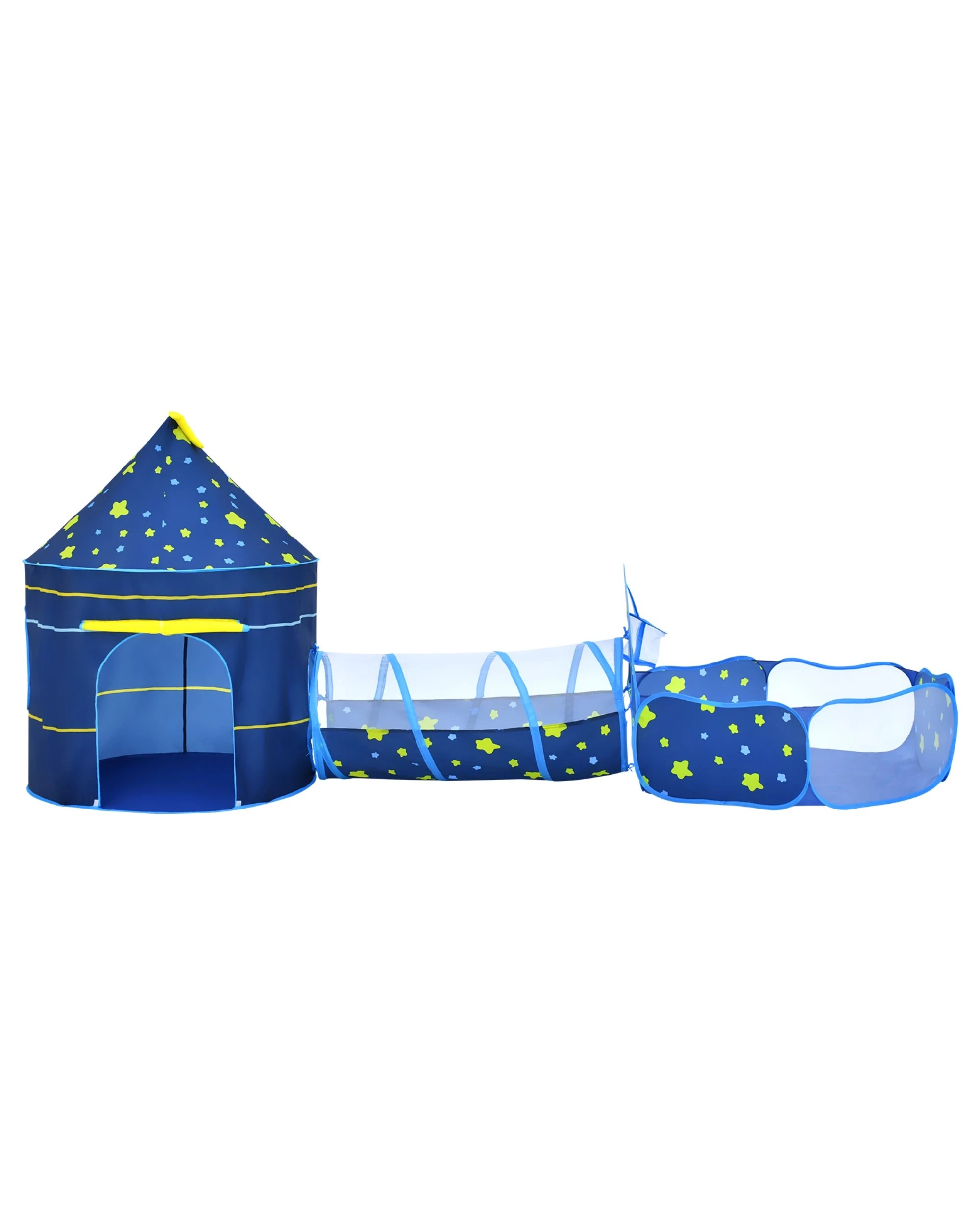 4 Advwin Pop-Up Kids Play Tent  with Tunnel Ball Pit and Basketball Hoop Activity Center, 4 of 9