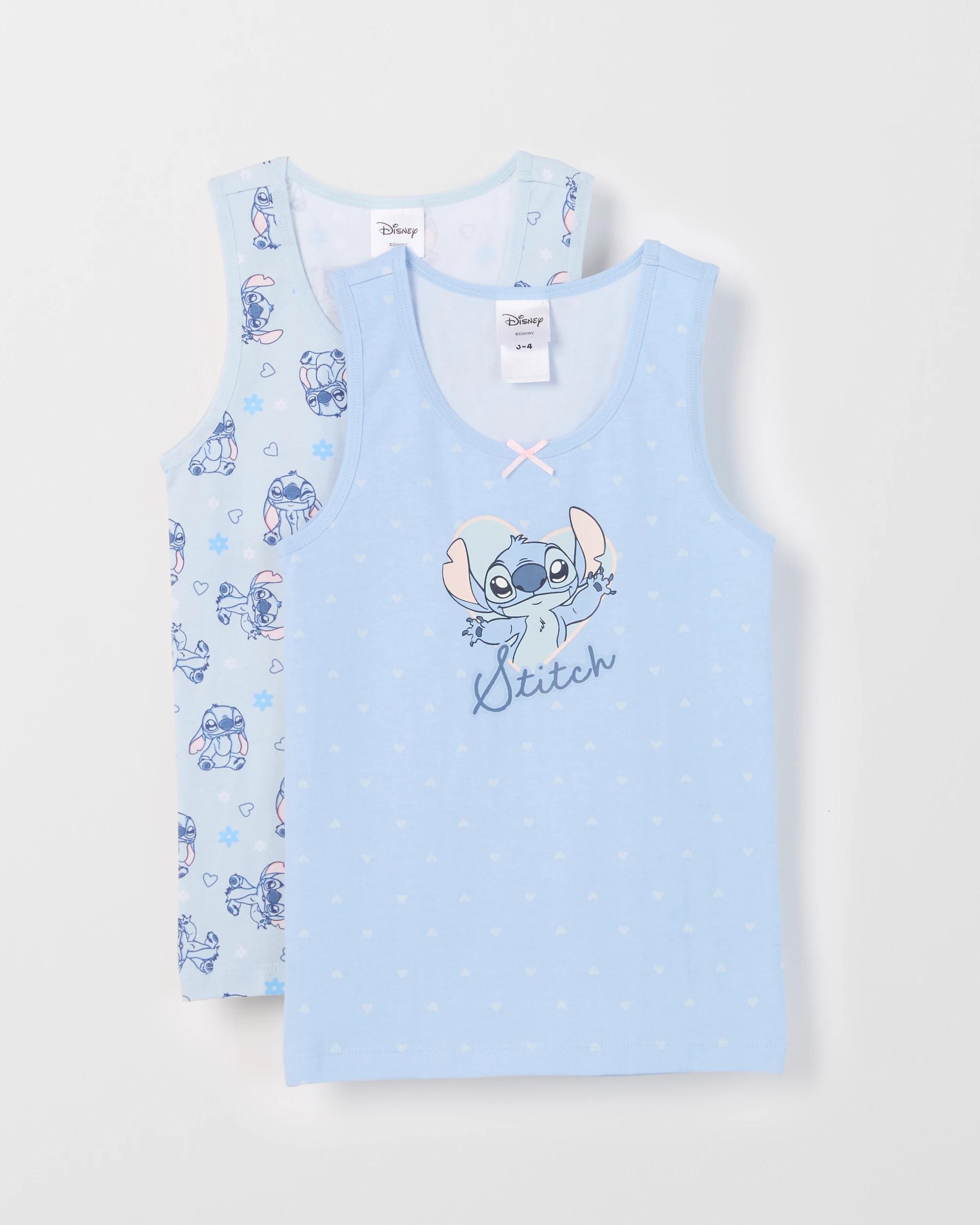 1 Disney Lilo & Stitch Australian Cotton 2 Pack Girls Singlets LILO & STITCH, 1 of 4