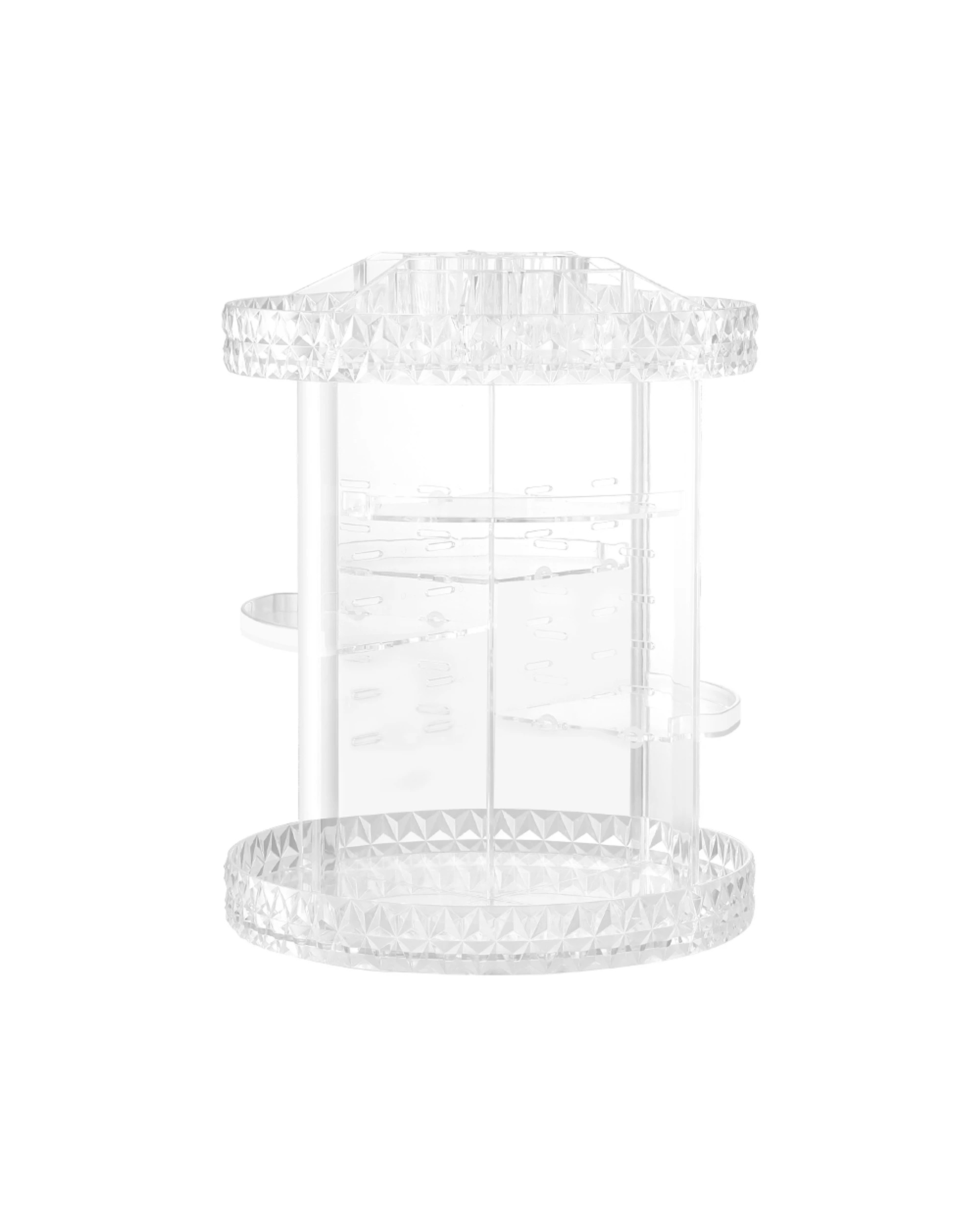 1 Embellir Makeup Organizer Acrylic Rotating Cosmetic Organizer Storage Display Holder - Natural, 1 of 7