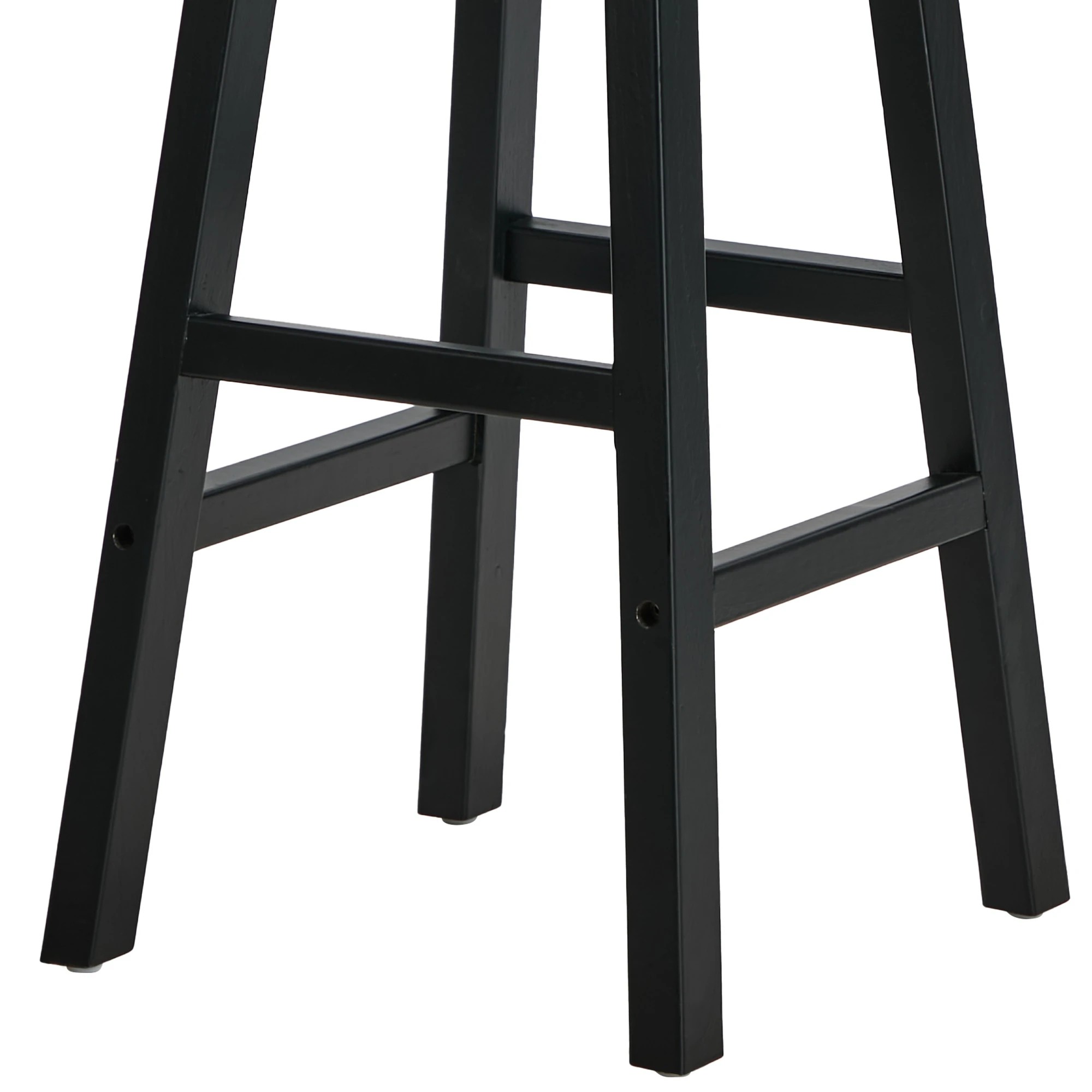 8 Oikiture 4x Bar Stool Kitchen Counter Dining Chair Split-Level Footrest - Black, 8 of 8