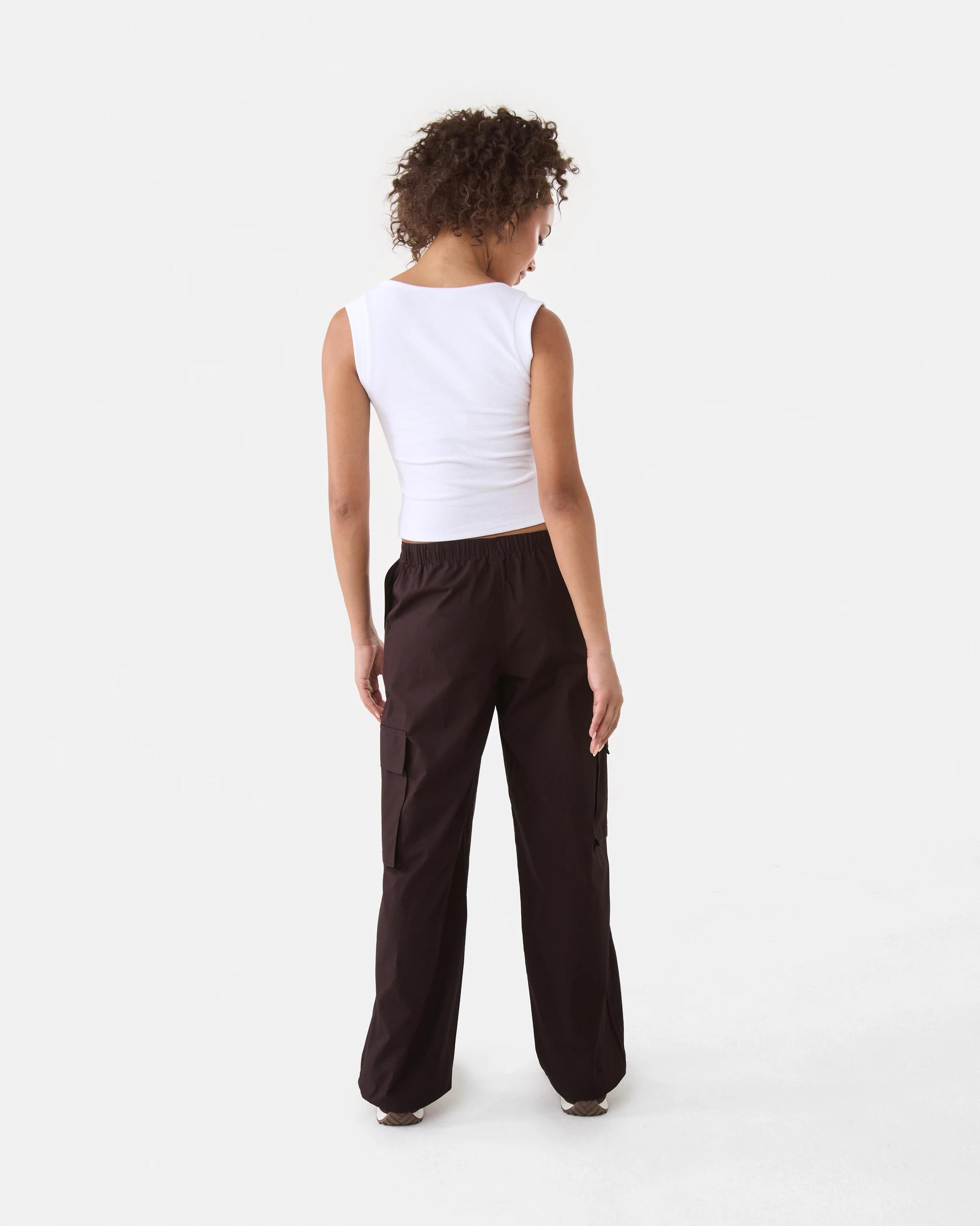 4 Balloon Leg Cargo Pants Choc Plum, 4 of 10