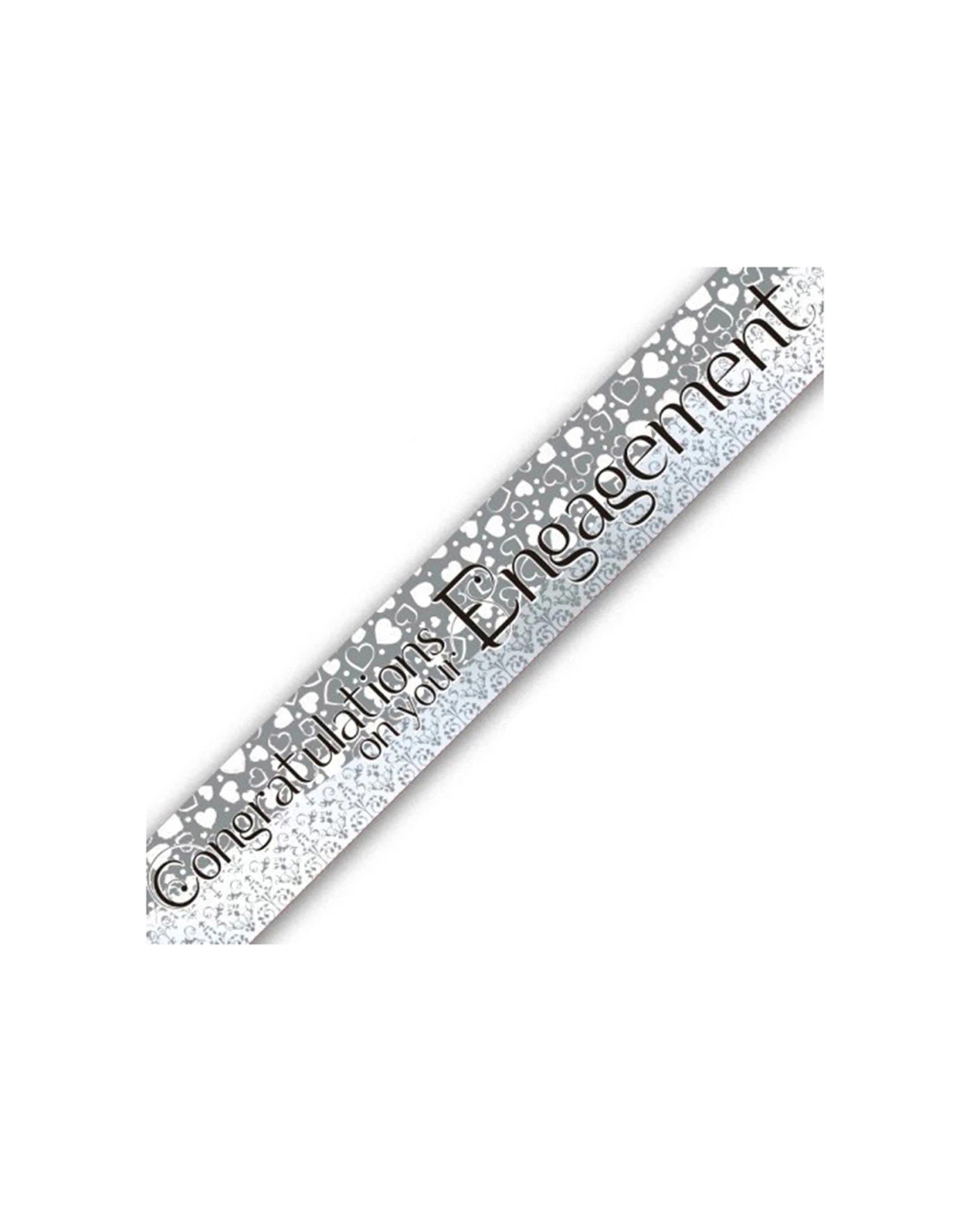 1 Alpen Banner Decoration Congratulations On Your Engagement 2.7m - Silver, 1 of 1