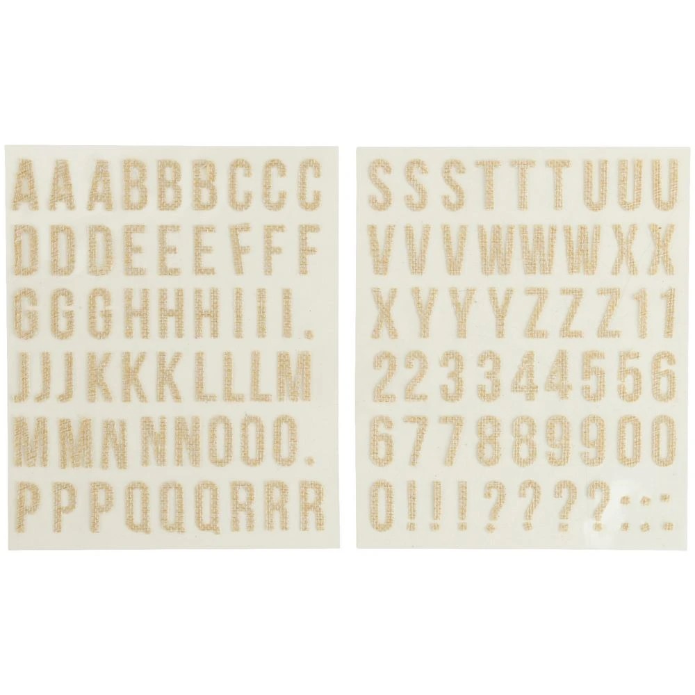 2 Born Burlap Alphabet Stickers, 2 of 2