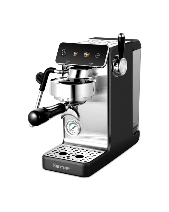 Kenmore Dualis Espresso Machine, Dual Thermoblock Simultaneous Brew & Steam, Italian ULKA Pump