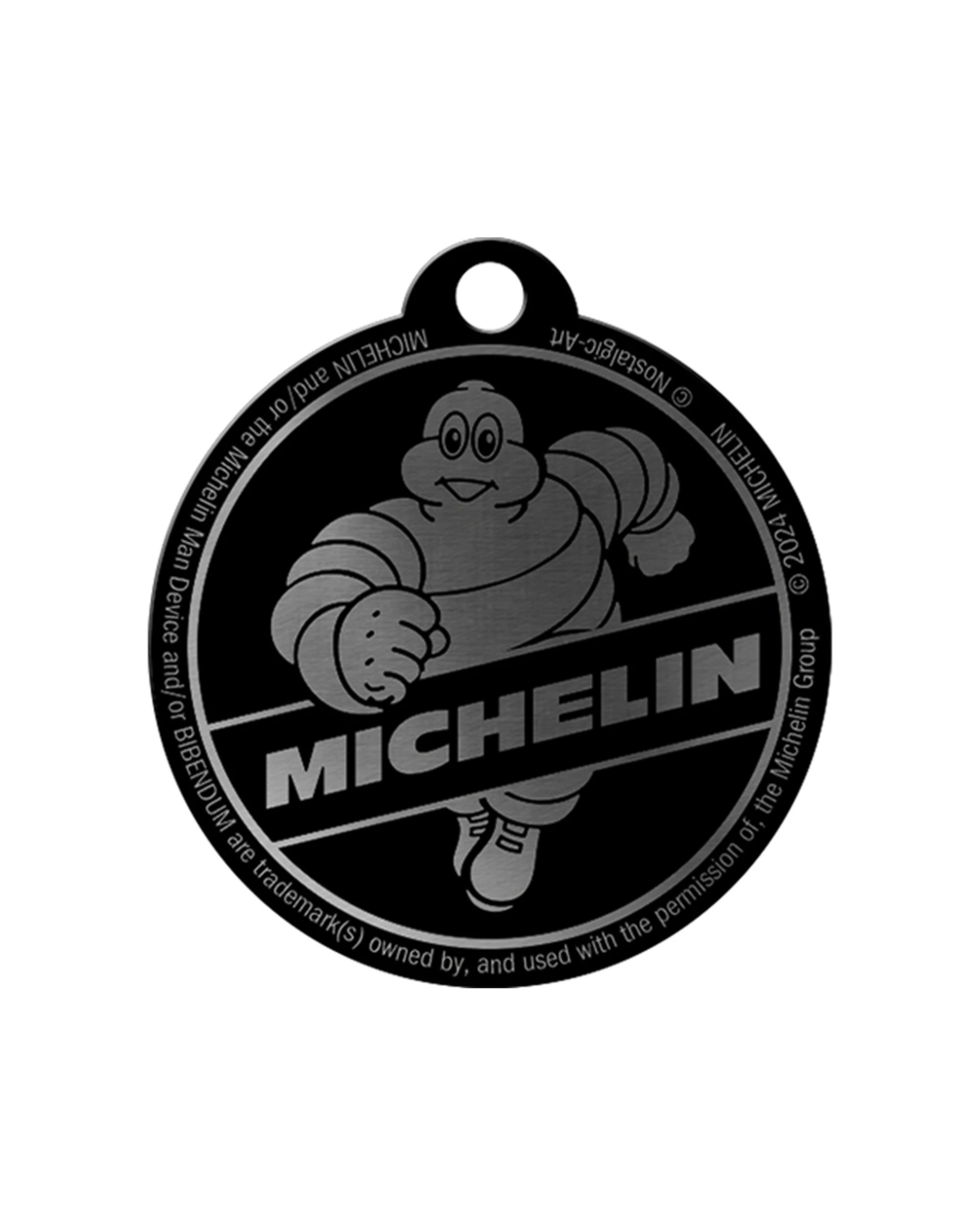 4 Nostalgic Art Stainless Steel Keyring Round Michelin Vintage Design - Multi, 4 of 5