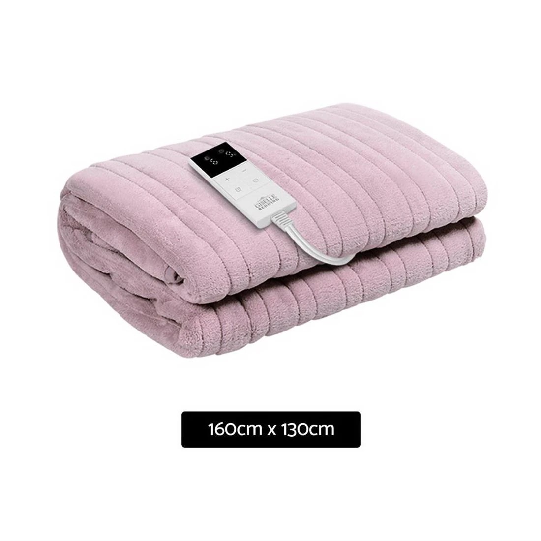 3 Giselle Electric Throw Rug Heated Blanket Fleece - Pink, 3 of 10