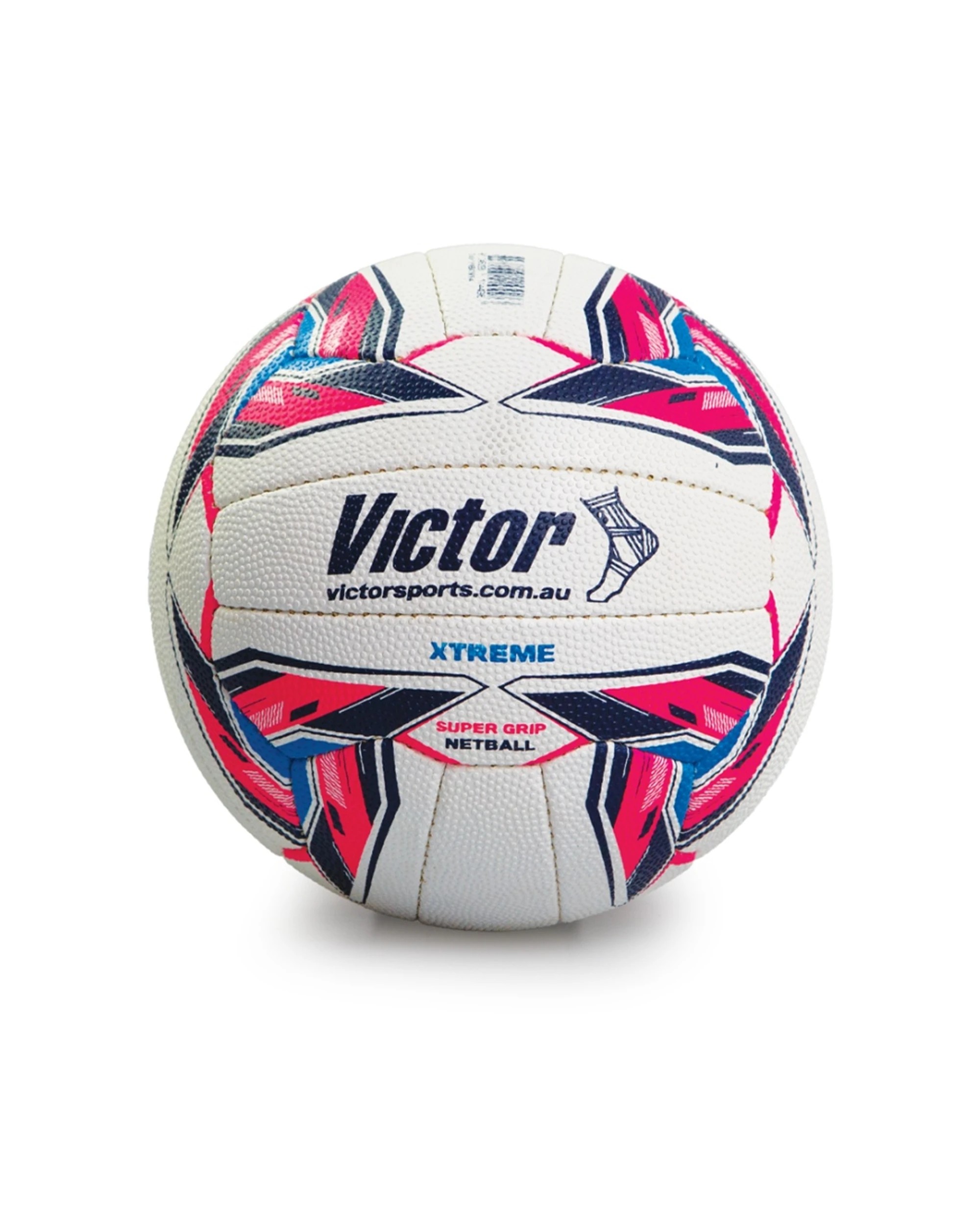 2 Victor Sports Netball X-Treme Superior Grip Durable Rubber Ball Size 4 - Multi, 2 of 3