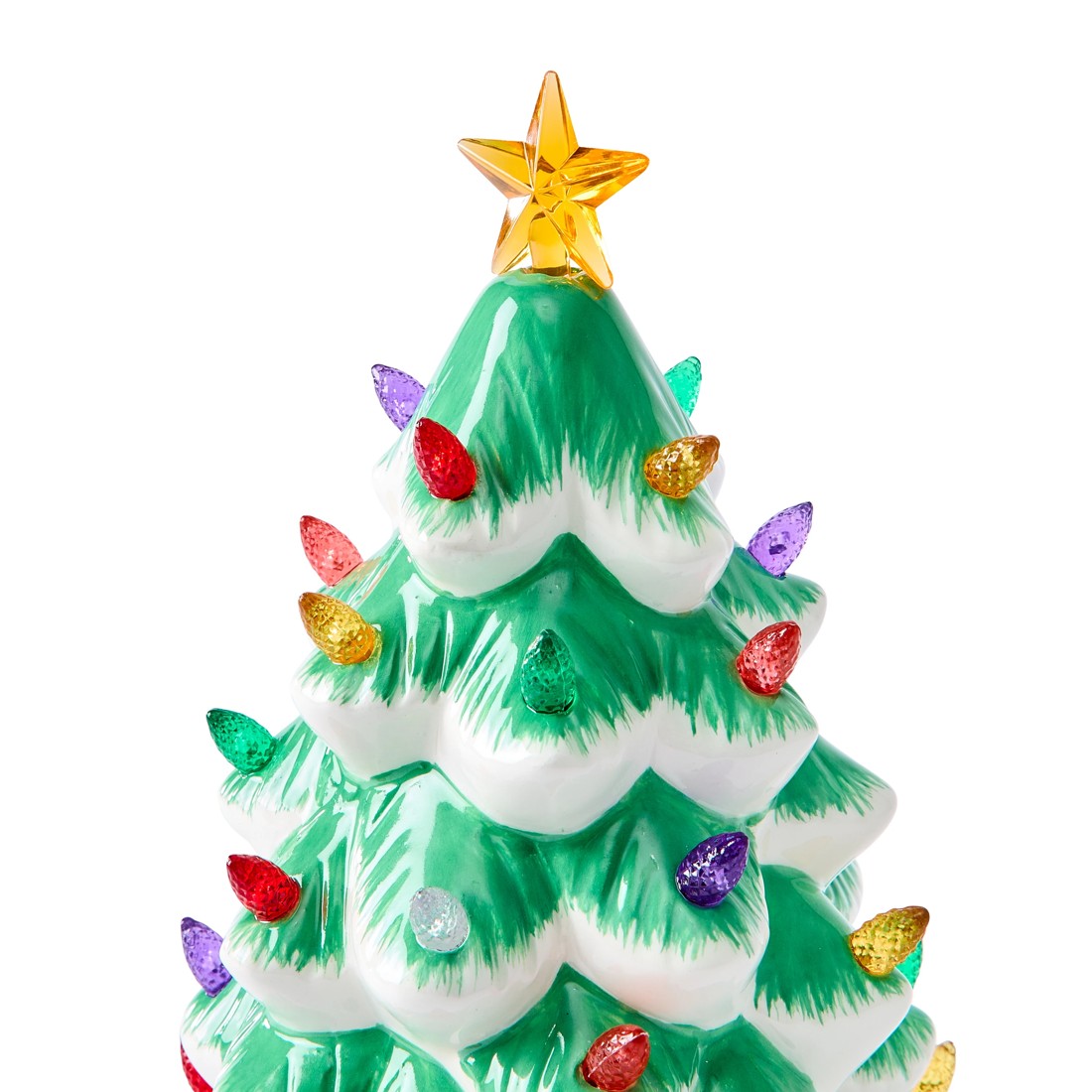 7 Battery Operated LED Light Up Ceramic Tree - Assorted, 7 of 10