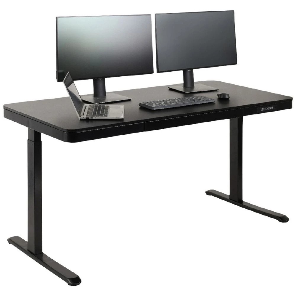 1 Newhaven Electric Sit Stand Desk with Drawer 1500mm Black Desks, Tables and Workstations, 1 of 10