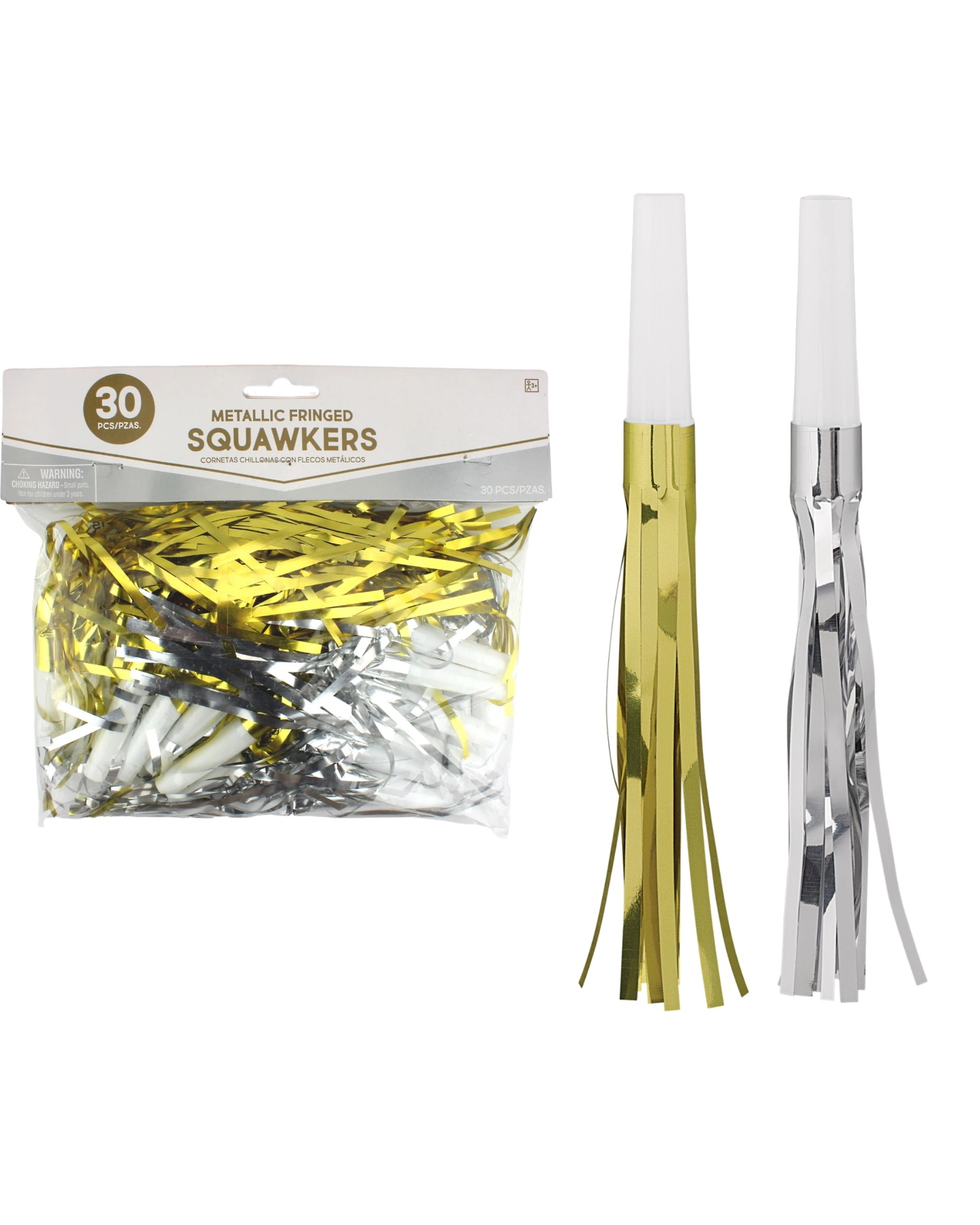 1 Anagram Gold & Silver Metallic Party Blowers Pack of 30, 1 of 1
