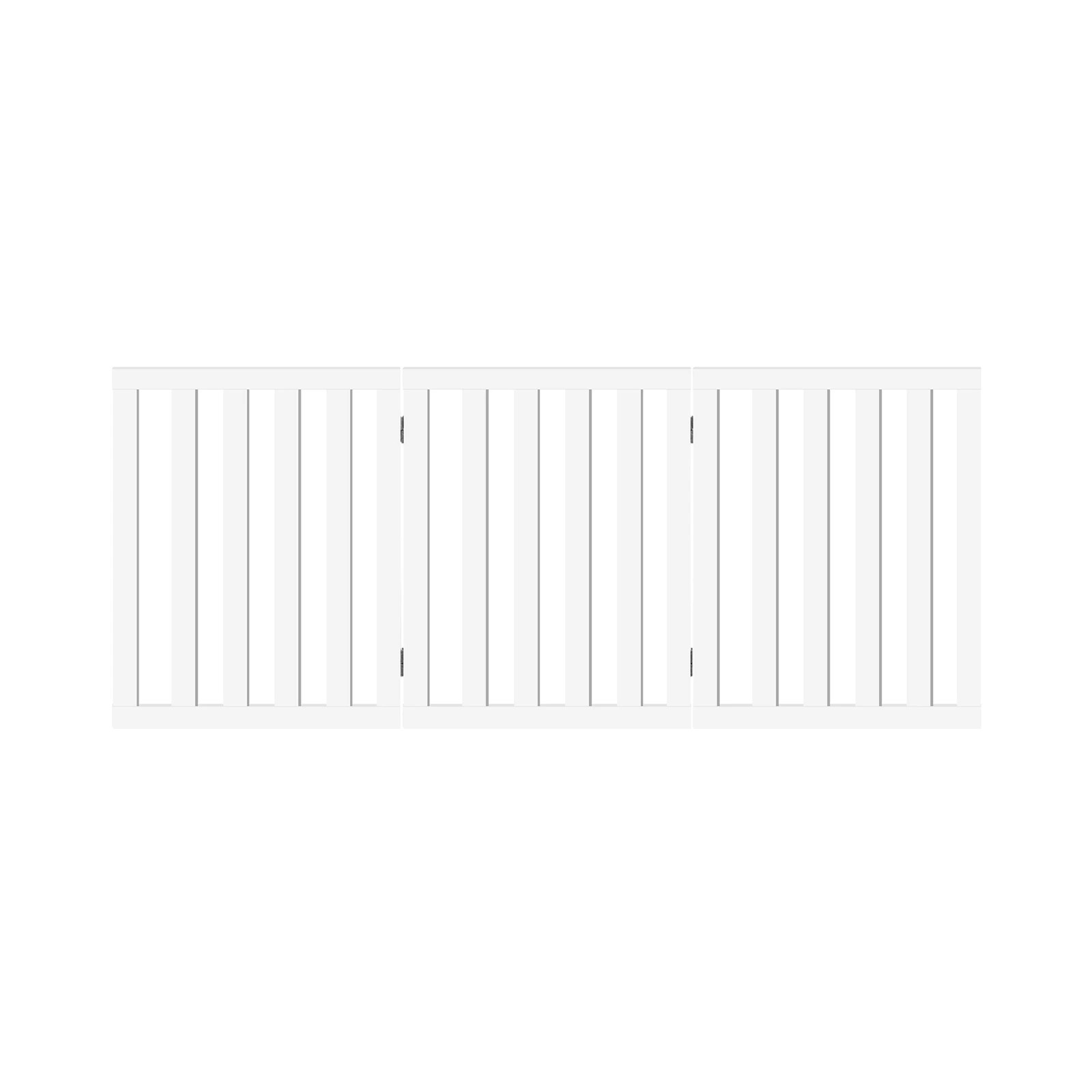 6 Alopet Wooden Pet Gate Dog Fence Safety Stair Barrier Security Door 3 Panels - White, 6 of 10