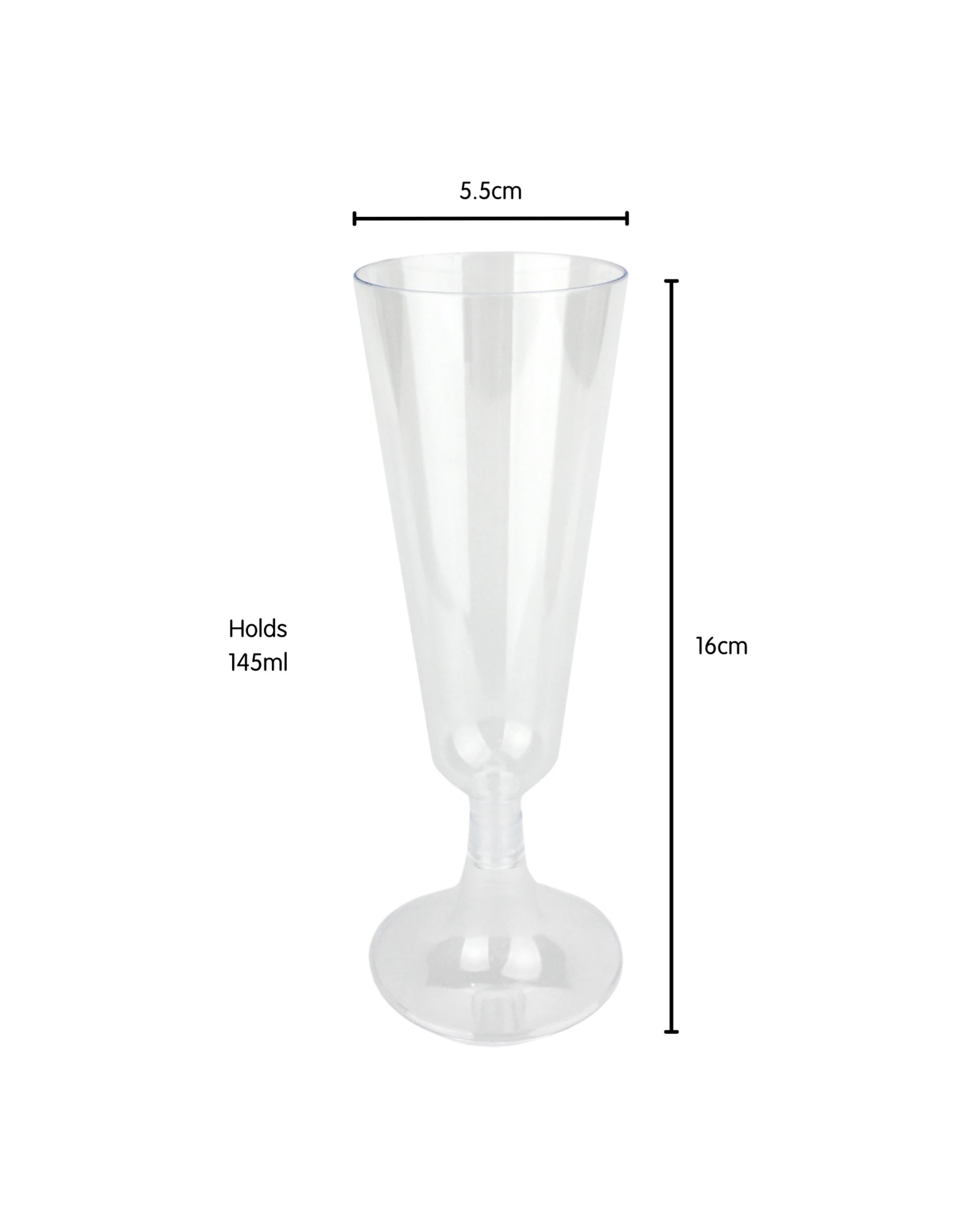 2 Alpen Clear Plastic Reusable Champagne Glasses Pack of 12, 2 of 3
