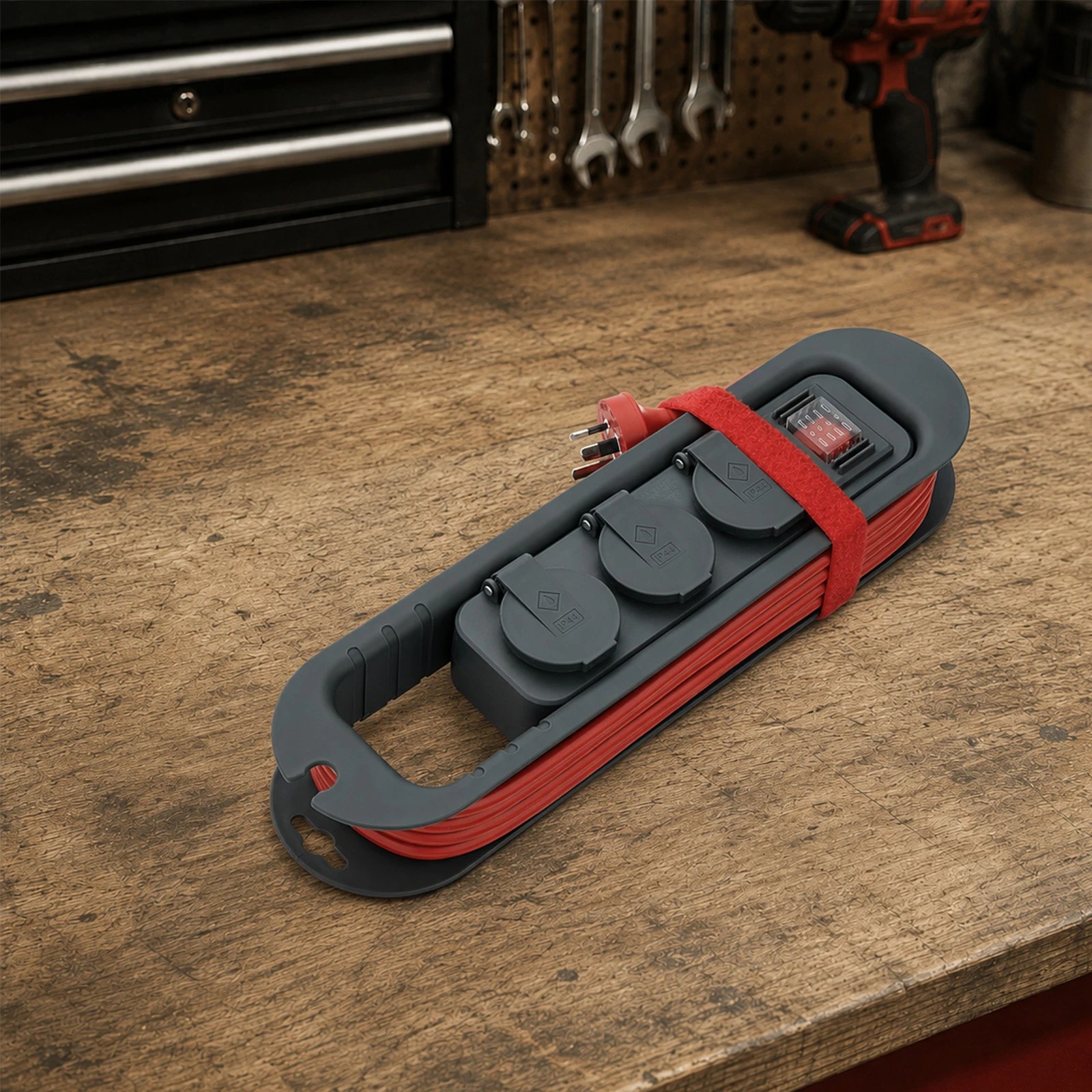 4 3 Outlet Workshop Power Board with 3m Cord, 4 of 4
