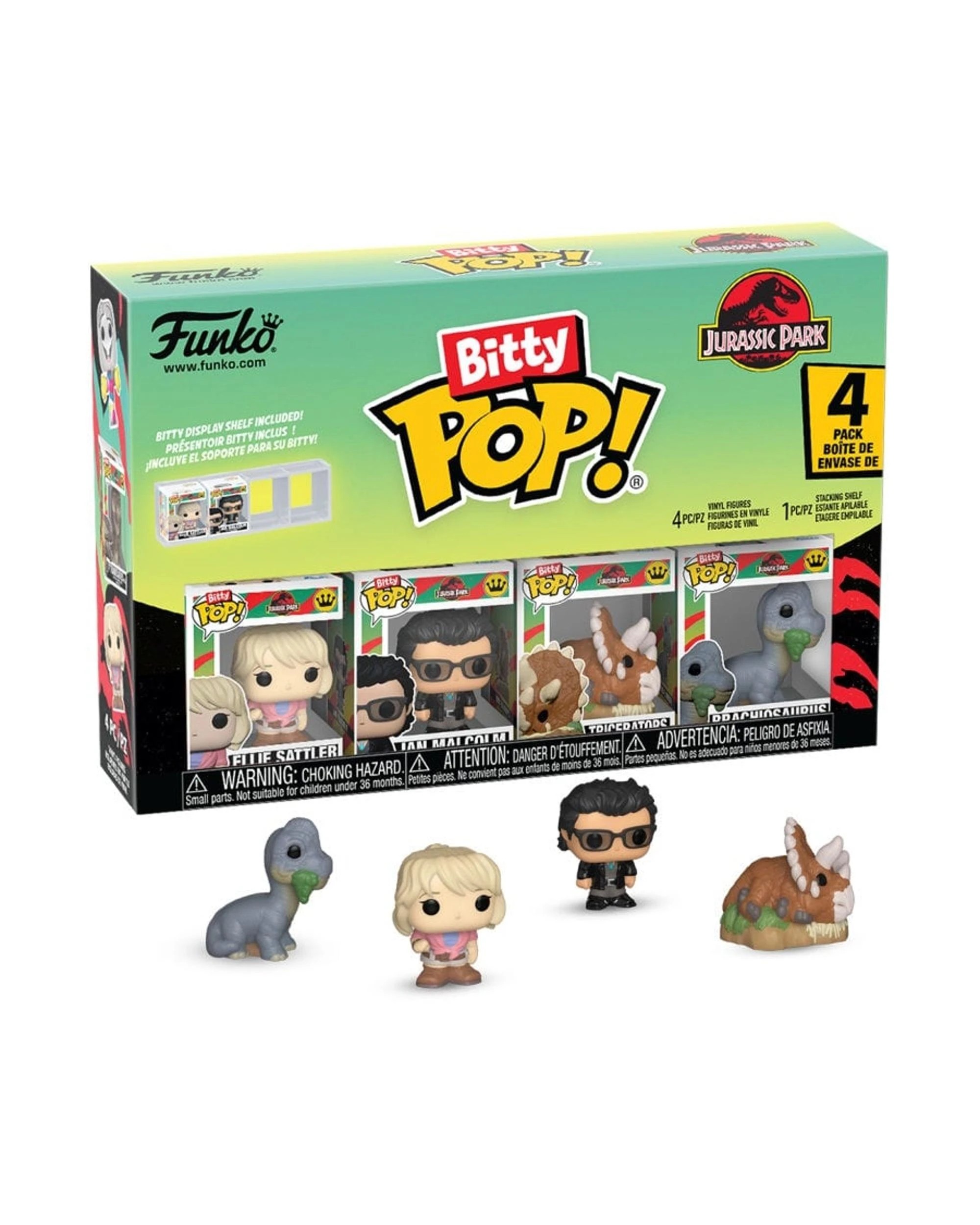 1 Jurassic Park Triceratops Bitty Funko POP! Vinyl 4-Pack, 1 of 3