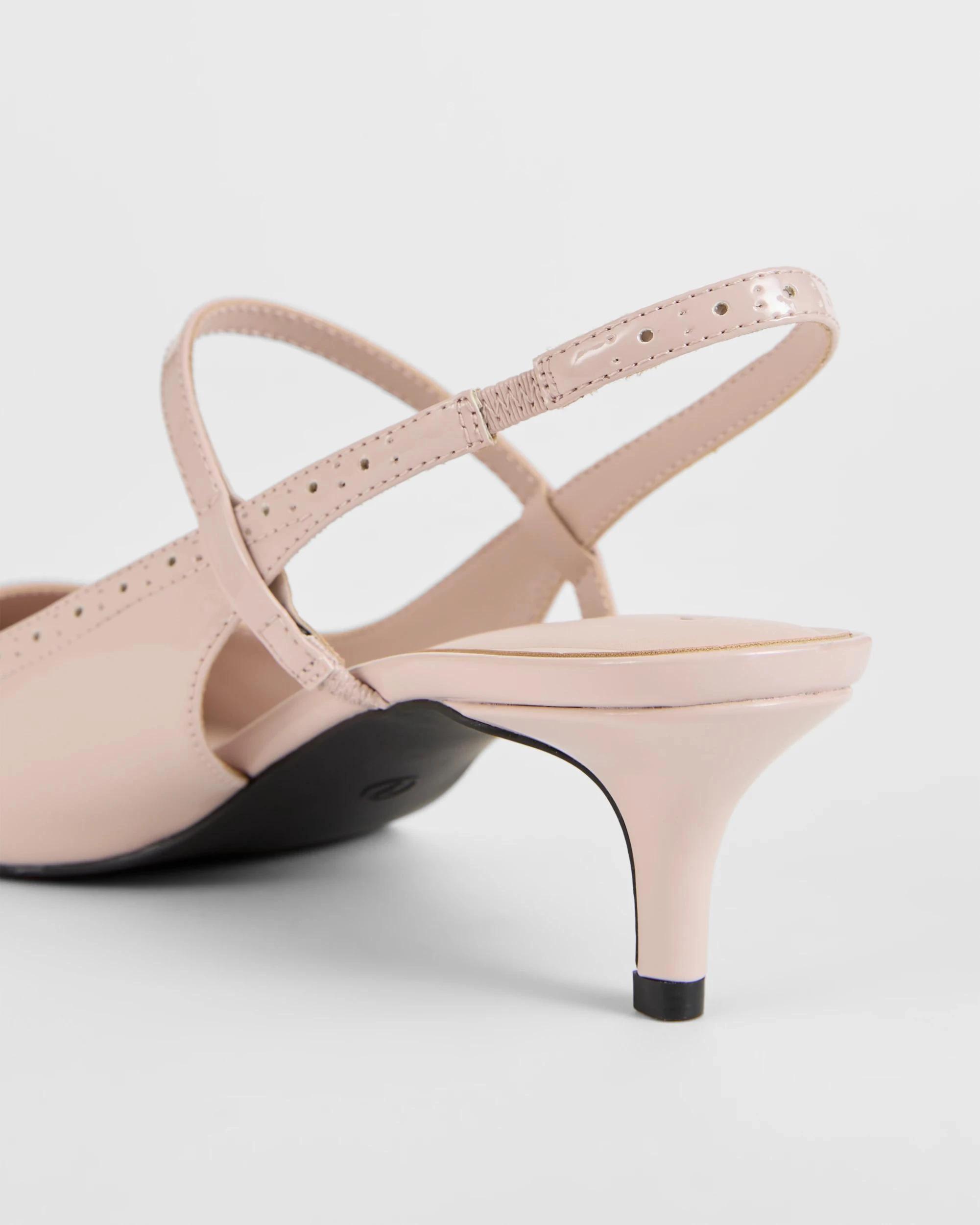 3 Target Woman Brogue Sling Back Kitten Heel LIGHT PINK, 3 of 3