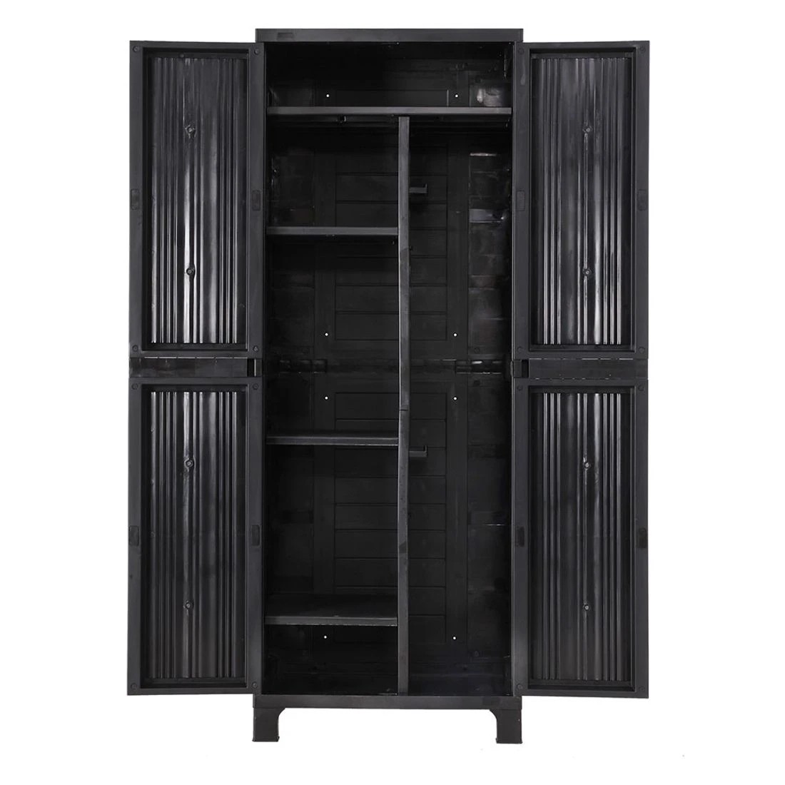 1 Gardeon Outdoor Storage Cabinet Box 173cm - Black, 1 of 8