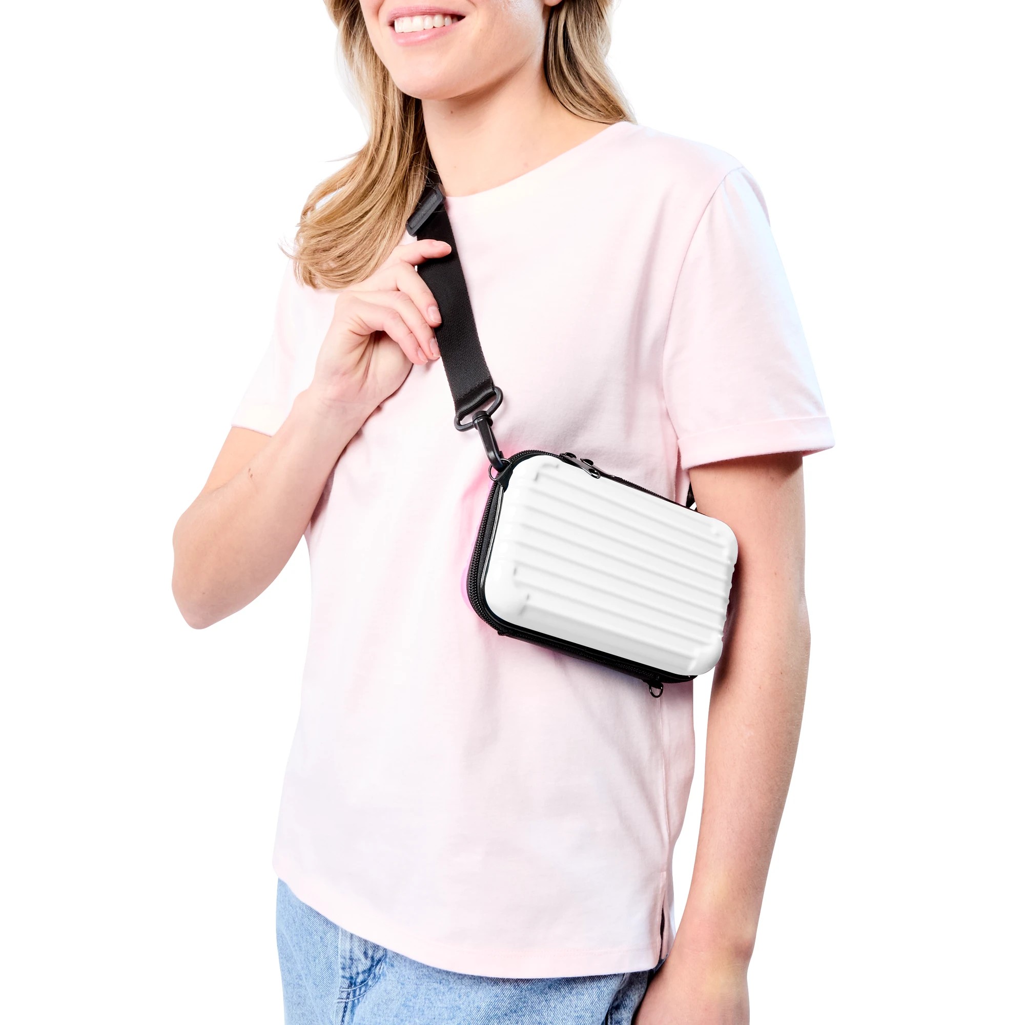 1 Cross Body Tech Case - White, 1 of 10