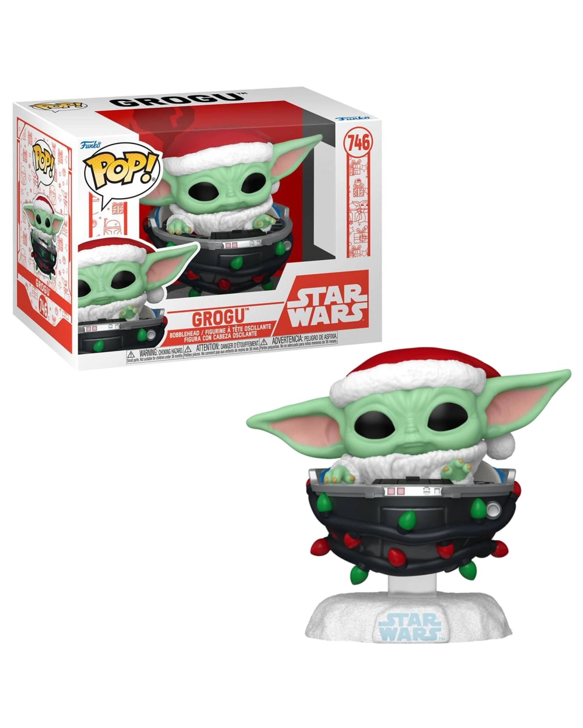 1 Star Wars The Mandalorian Grogu Pram Holiday Funko POP! Vinyl, 1 of 1