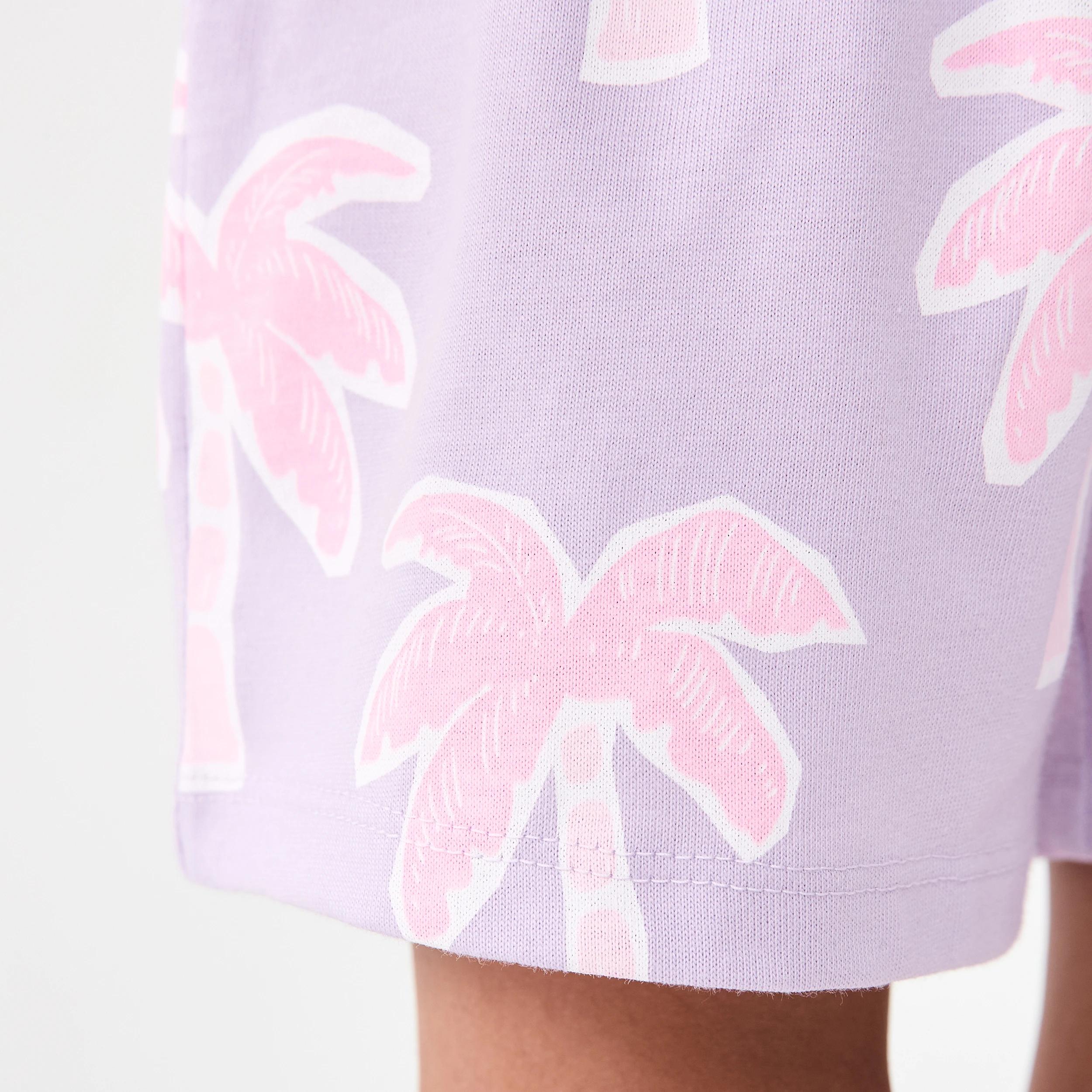 6 Printed Playsuit PURPLE PALM, 6 of 8