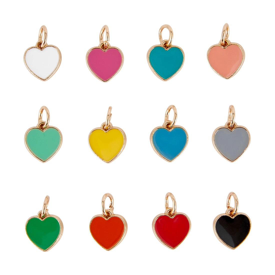 2 12 Piece Jewellery Making Charms - Heart, 2 of 3
