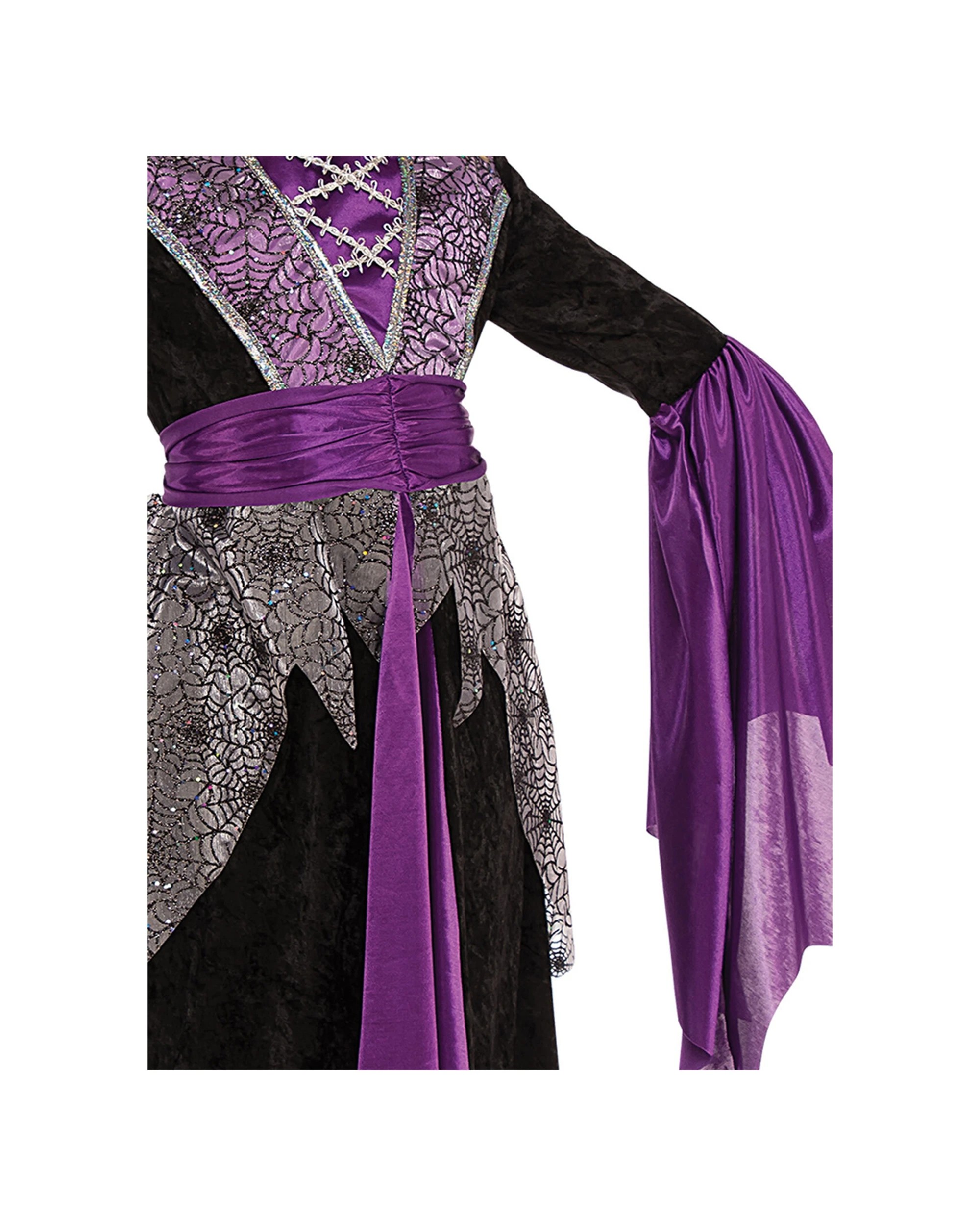 3 Rubies Queen Vampire Kids Costume With Tiara Halloween Detailed Dress Size Large - Black, 3 of 3