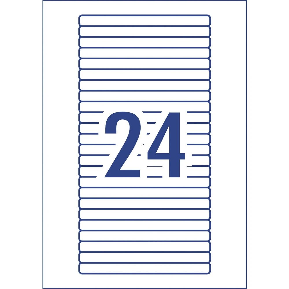 2 Avery 24UP Inkjet Laser Spine Filing Labels White 25 Sheets, 2 of 5