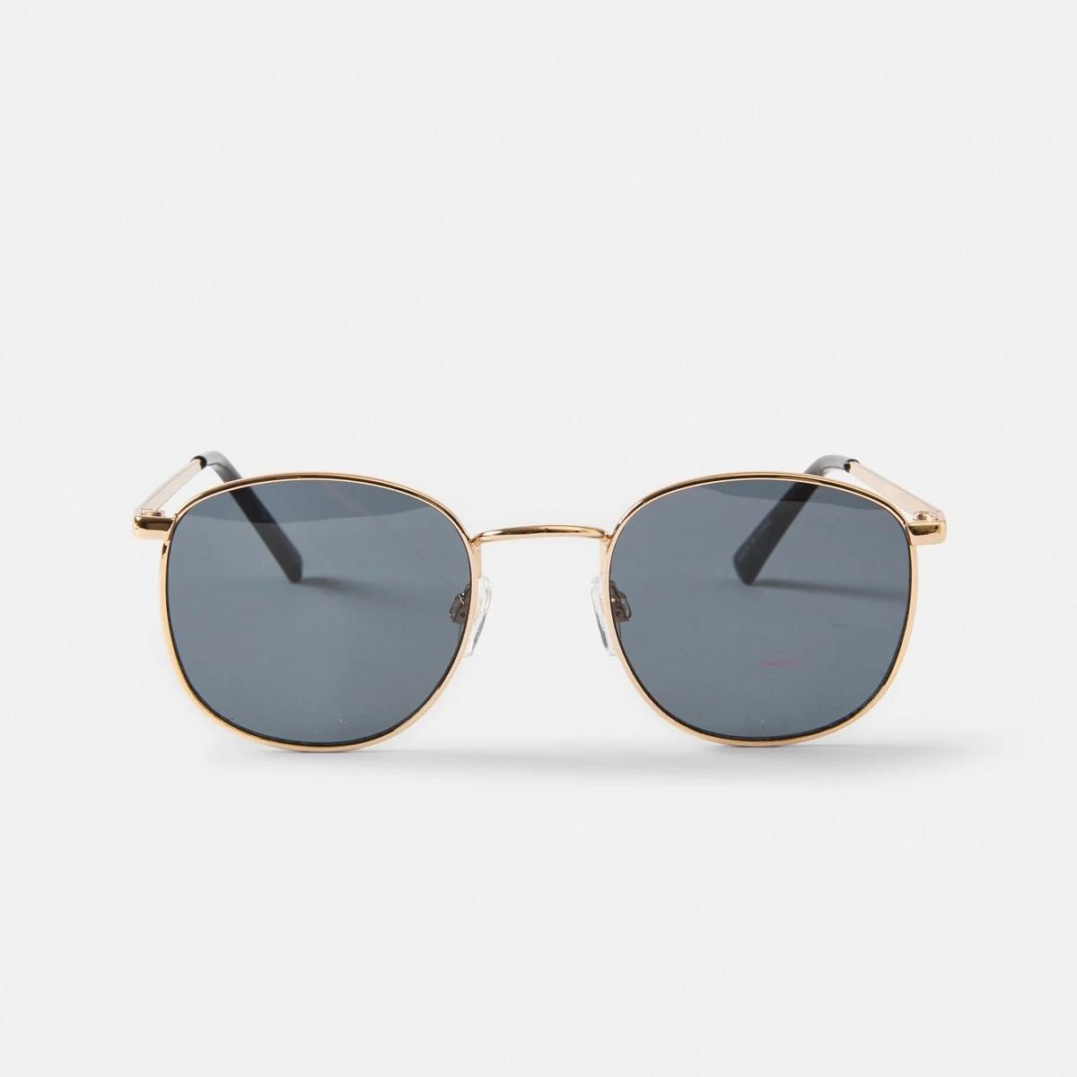 1 Classic Round Metal Sunglasses Gold, 1 of 6
