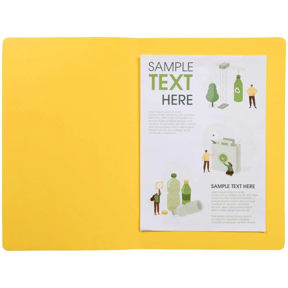 2 J.Burrows Manila Folder Foolscap Yellow, 2 of 3