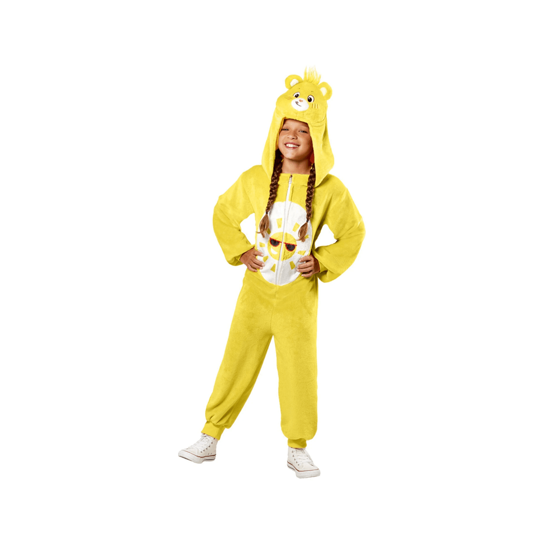 4 Care Bears Funshine Bear Jumpsuit Costume Size M Unisex Plush Dress Up Outfit
 - Yellow, 4 of 5