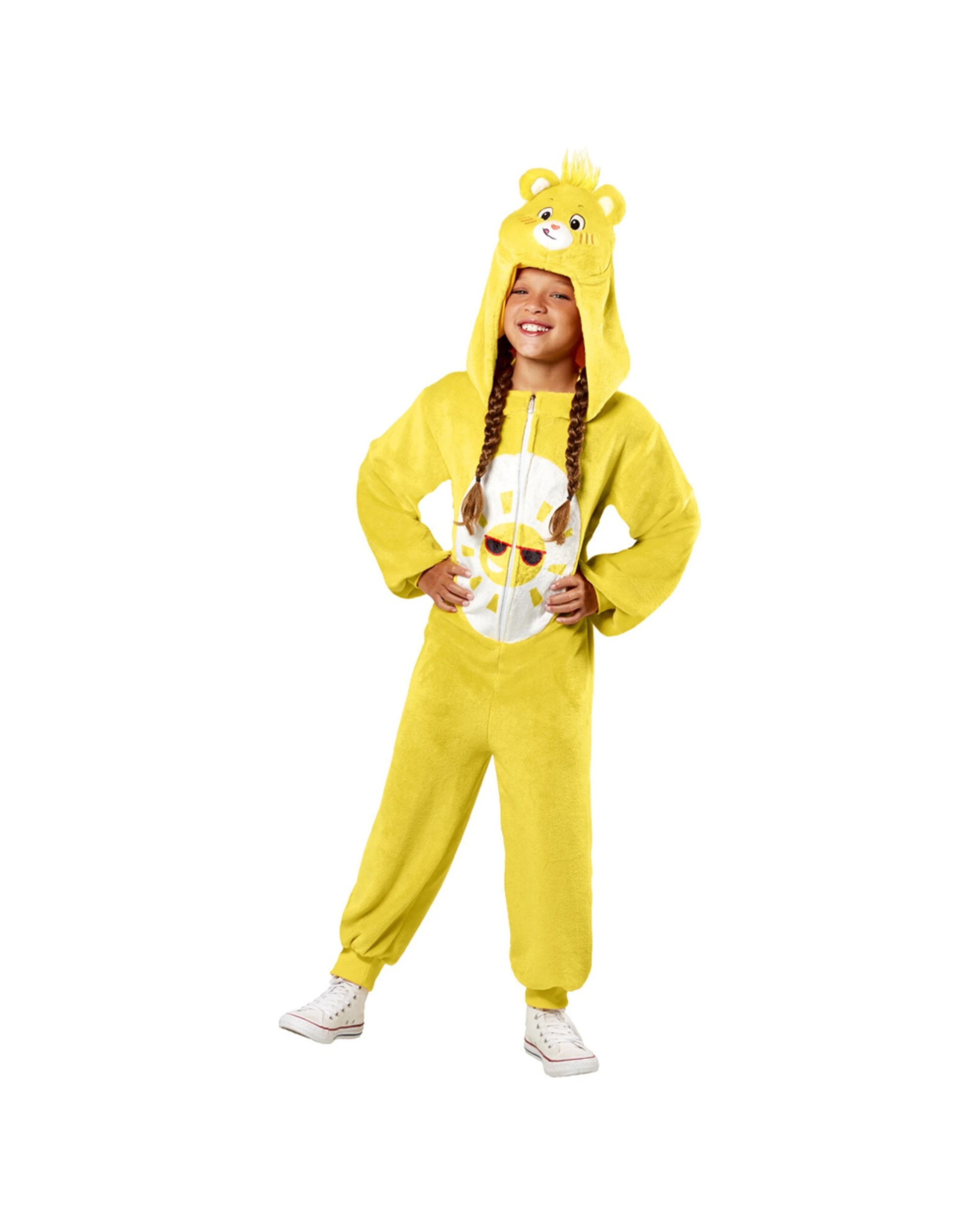 4 Care Bears Funshine Bear Jumpsuit Costume Size M Unisex Plush Dress Up Outfit
 - Yellow, 4 of 5
